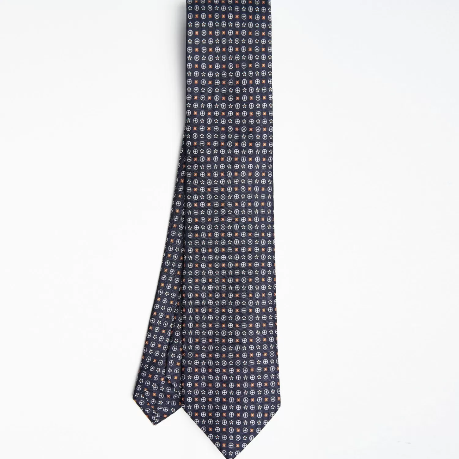 Dark Blue Sartorial Classic Silk Tie Small Flower Pattern>E.Marinella Cheap