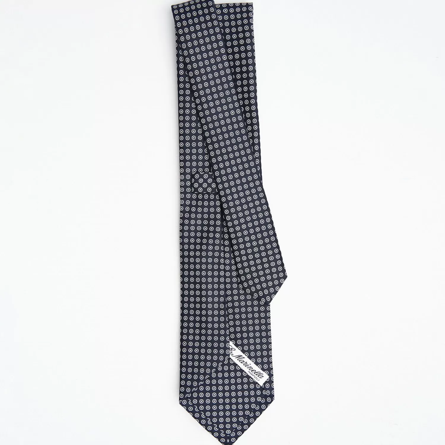 Dark Blue Sartorial Classic Silk Tie Small Flower Pattern>E.Marinella Store