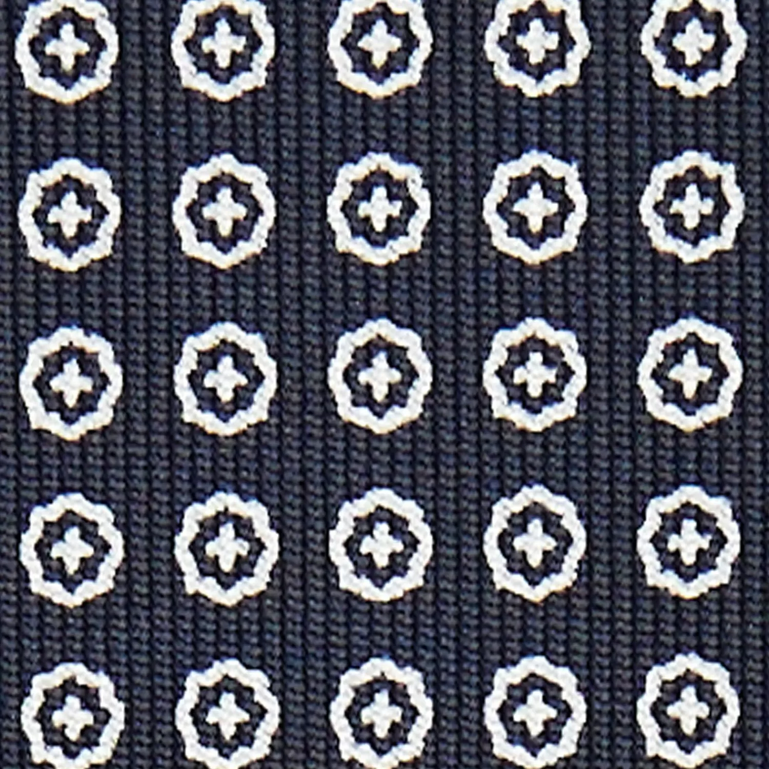 Dark Blue Sartorial Classic Silk Tie Small Flower Pattern>E.Marinella Store
