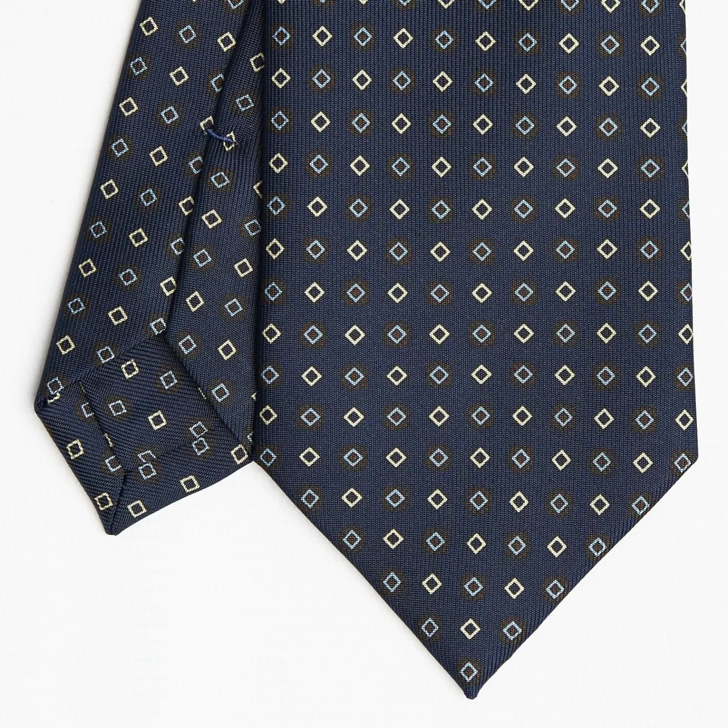 Dark Blue Sartorial Classic Silk Tie Small Geometric Pattern>E.Marinella Cheap