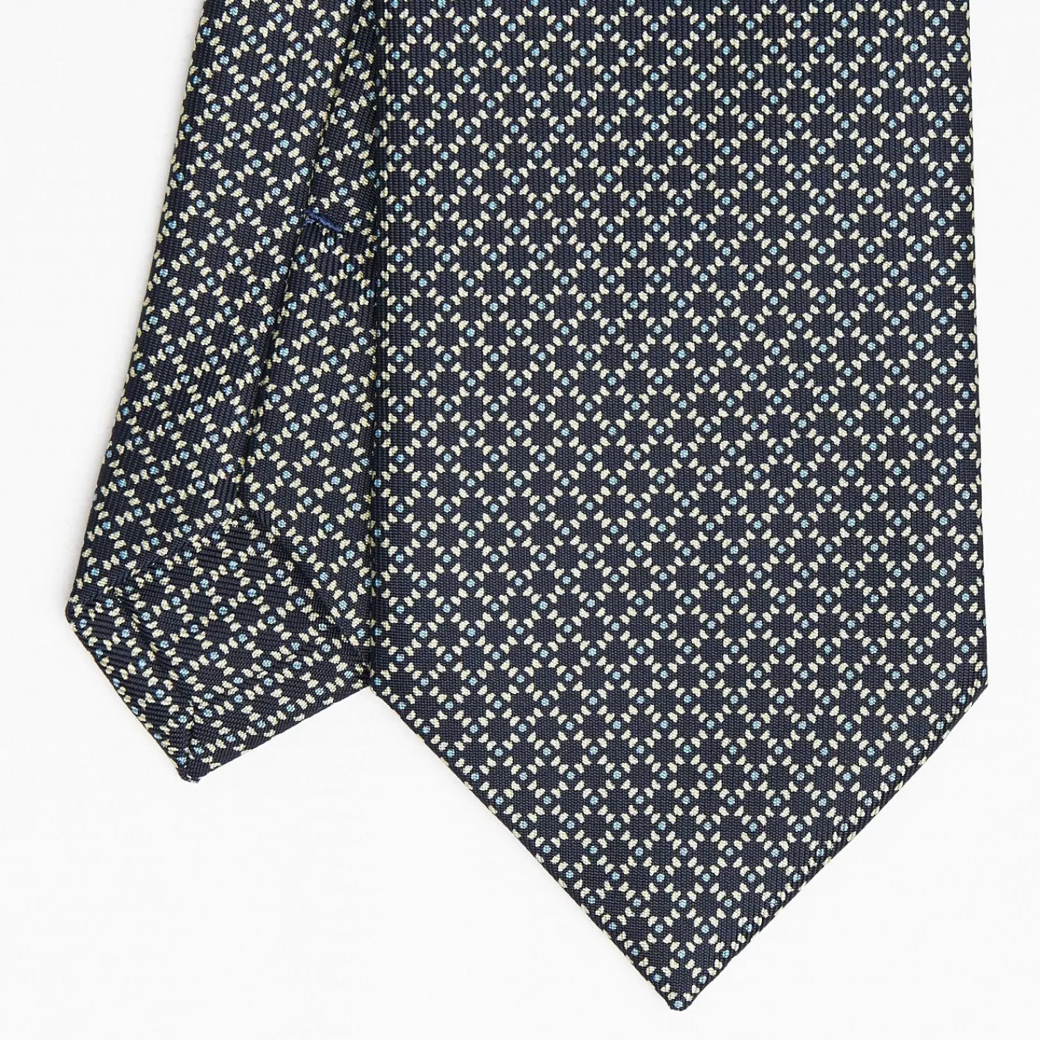 Dark Blue Sartorial Classic Silk Tie Small Geometric Pattern>E.Marinella Best