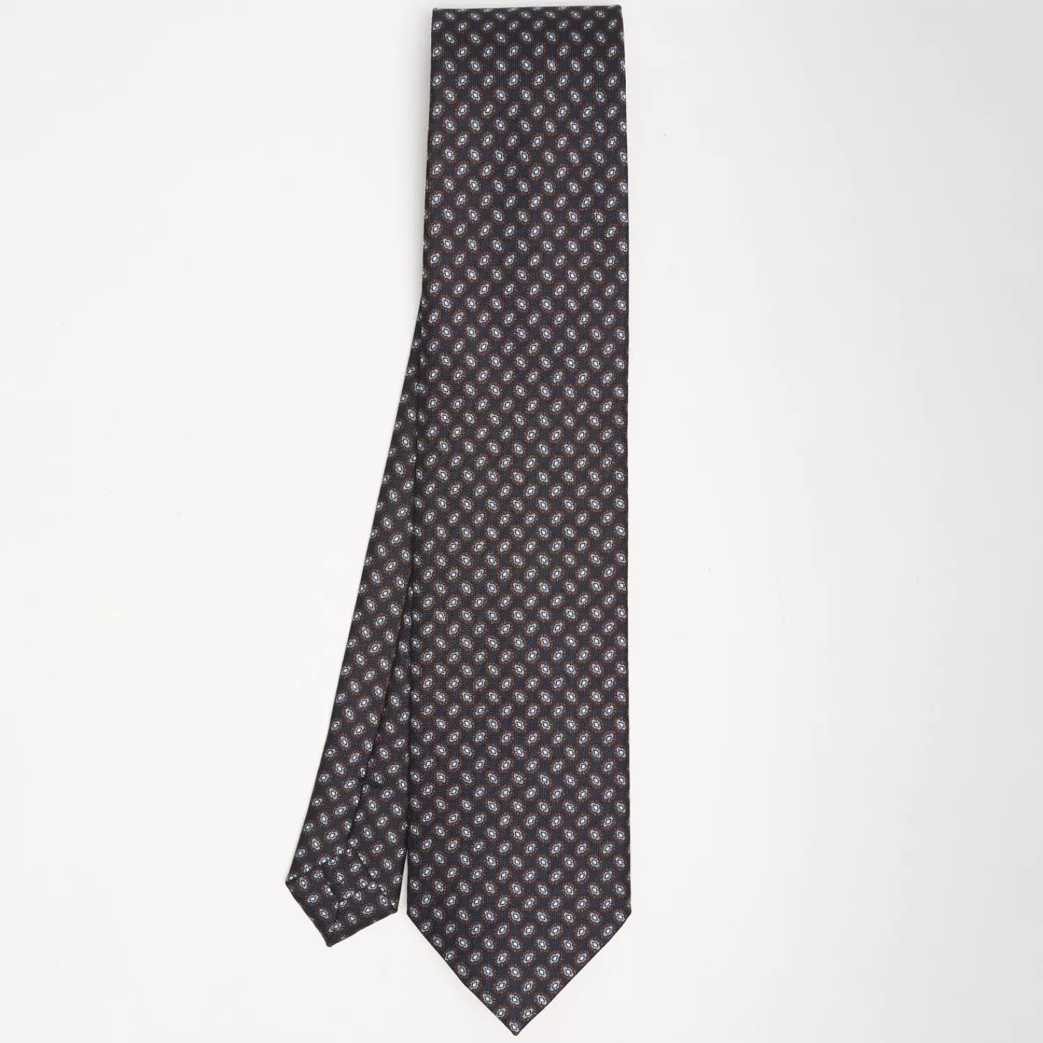 Dark Blue Sartorial Classic Silk Tie Small Geometric Pattern>E.Marinella Store