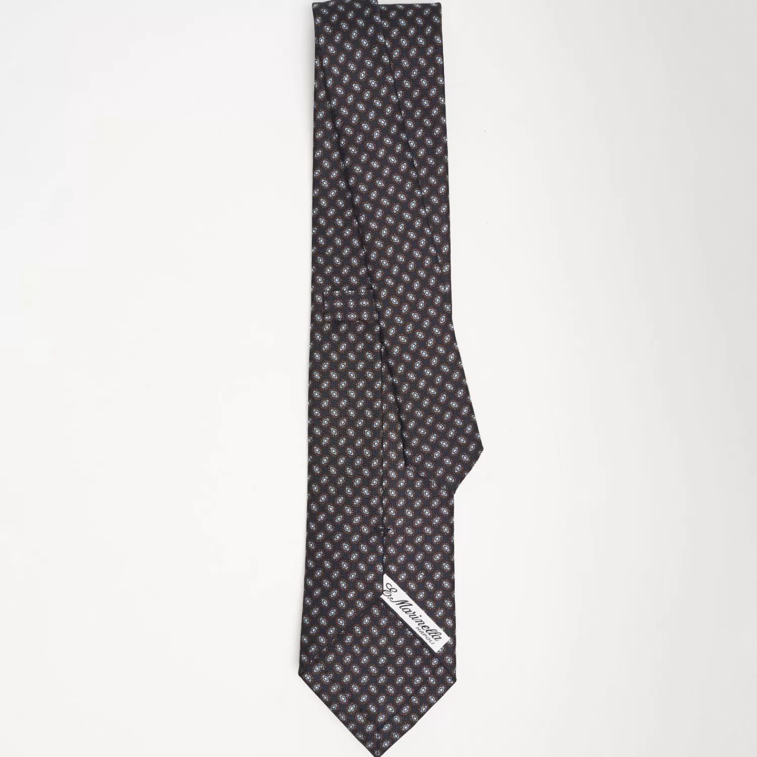 Dark Blue Sartorial Classic Silk Tie Small Geometric Pattern>E.Marinella Store