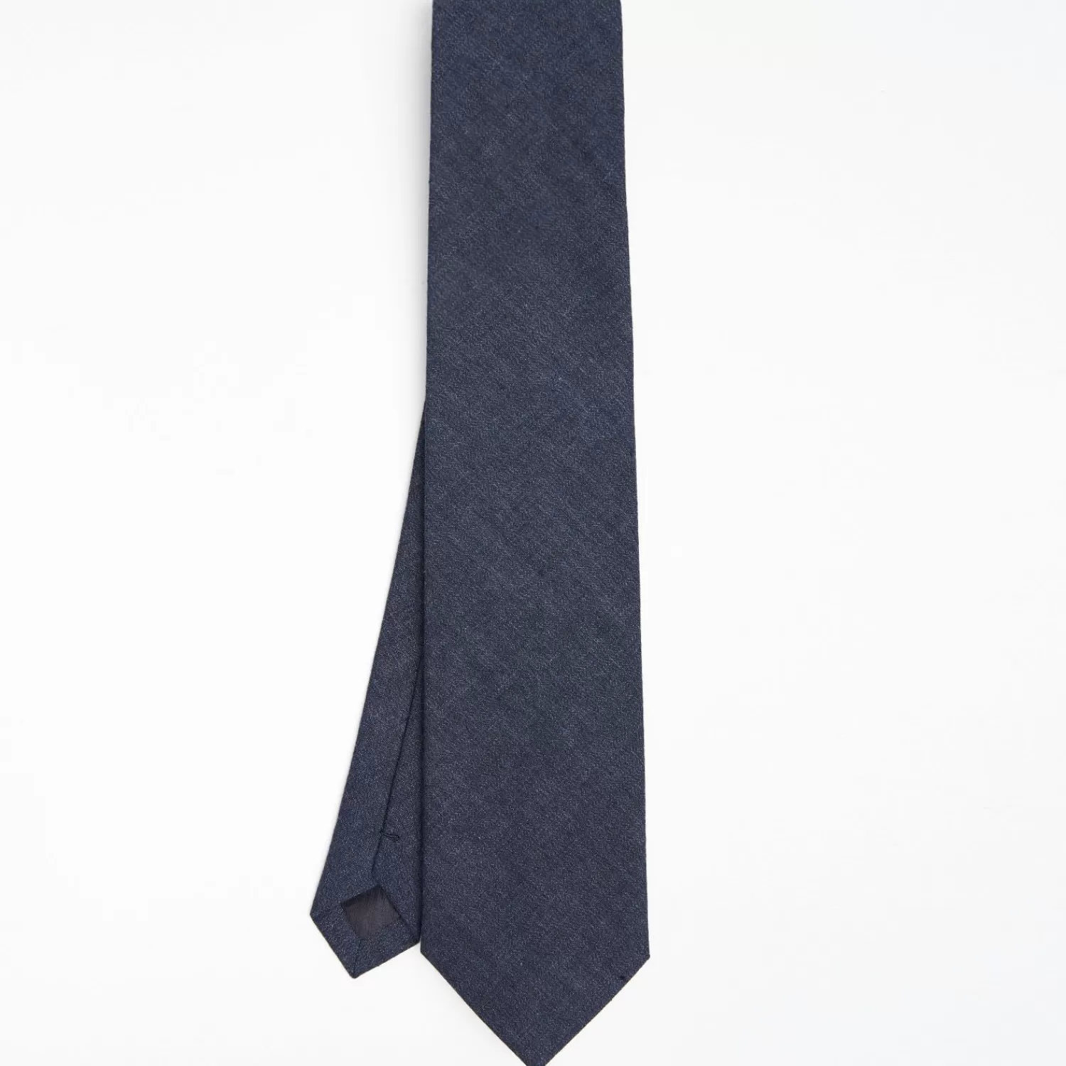 Dark Blue Sartorial Linen Tie Solid Color>E.Marinella Outlet