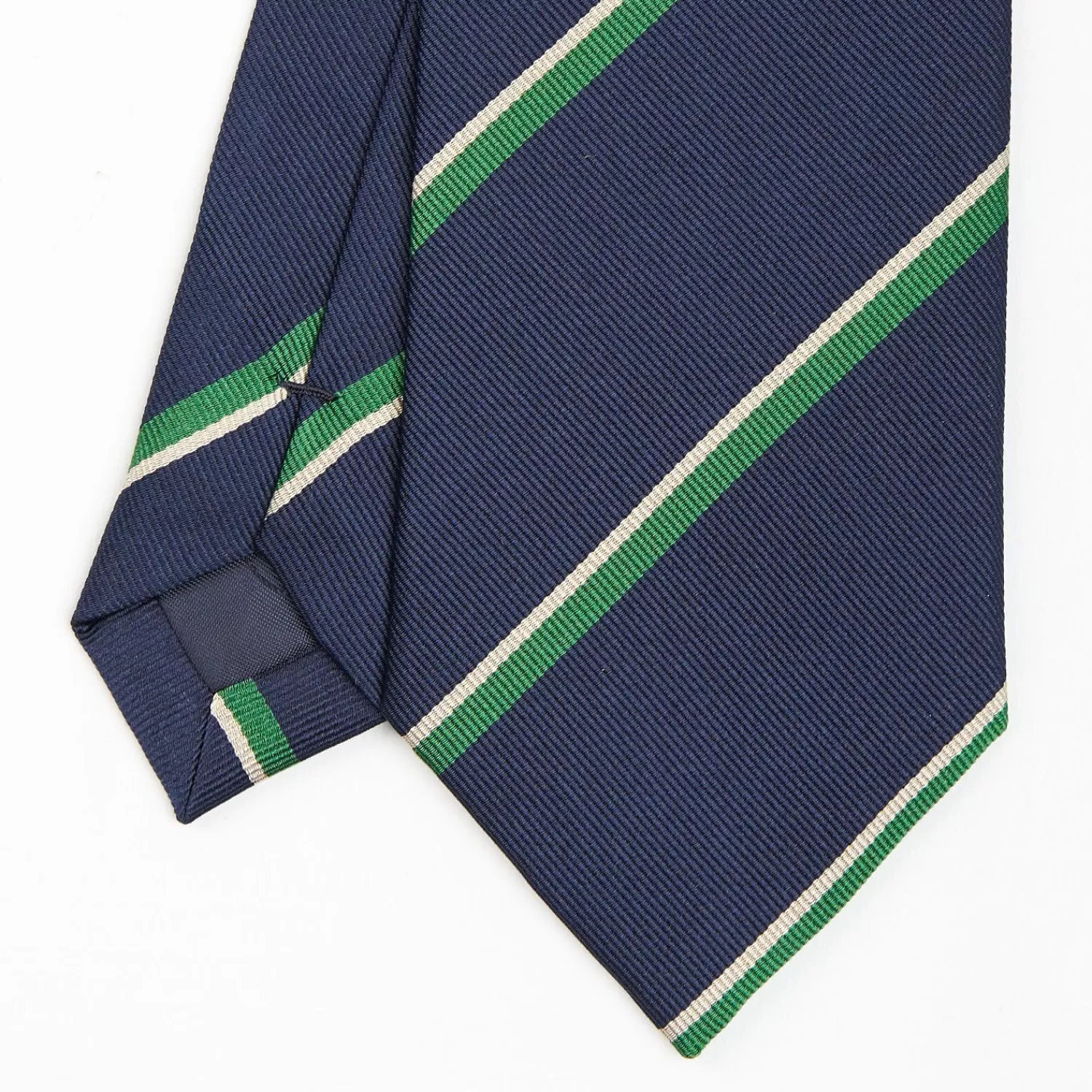 Dark Blue Sartorial Striped Silk Tie>E.Marinella Shop