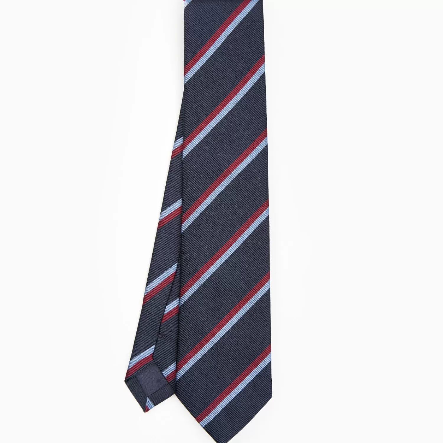 Dark Blue Sartorial Striped Silk Tie>E.Marinella Outlet