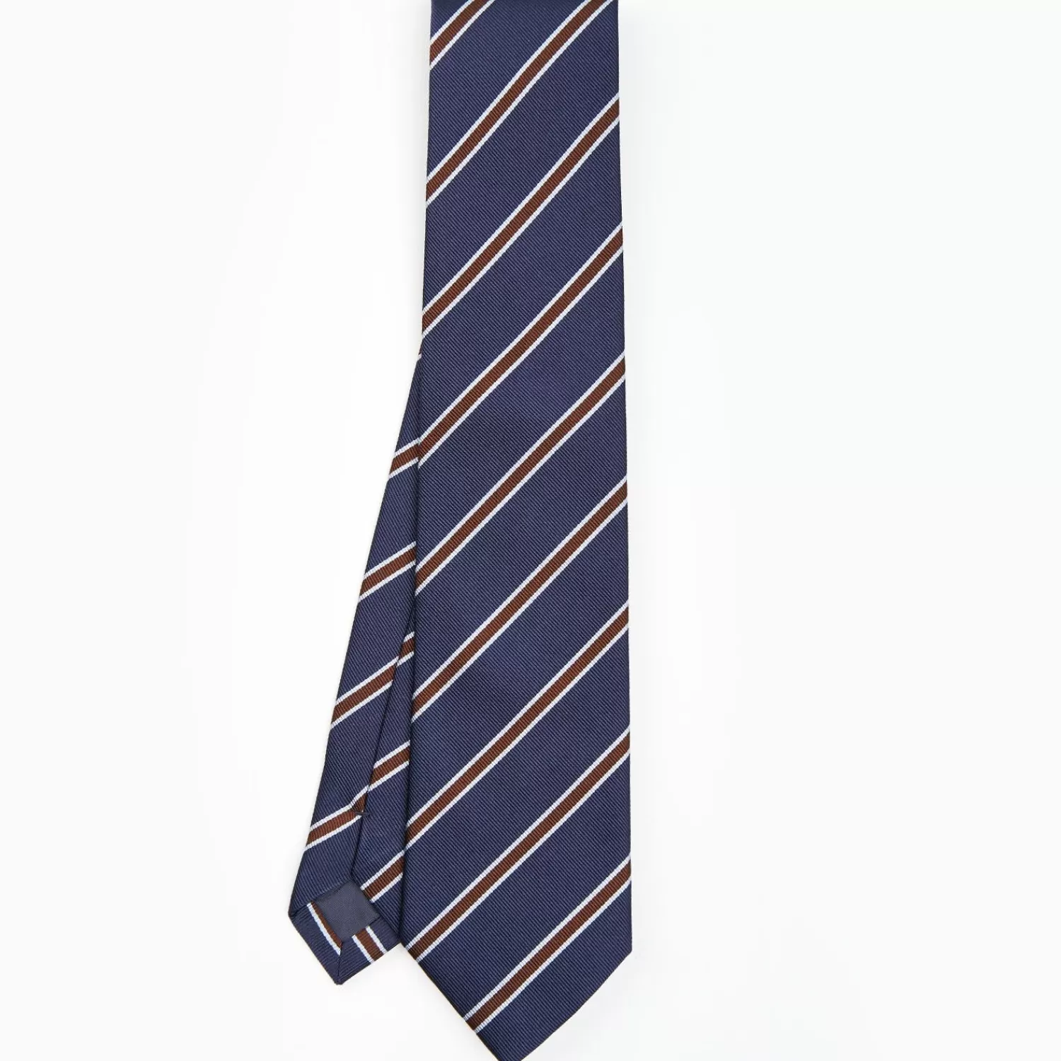 Dark Blue Sartorial Striped Silk Tie>E.Marinella Sale
