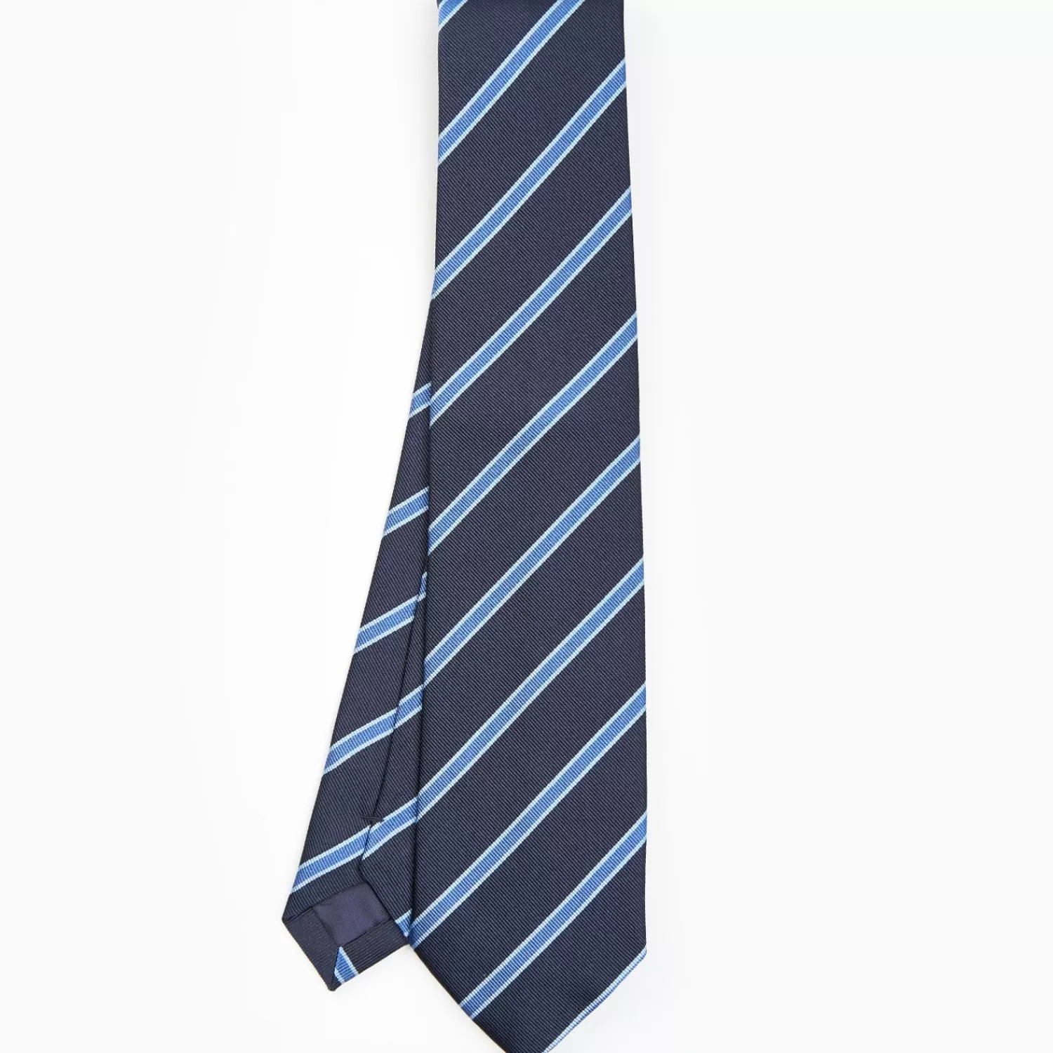 Dark Blue Sartorial Striped Silk Tie>E.Marinella Sale