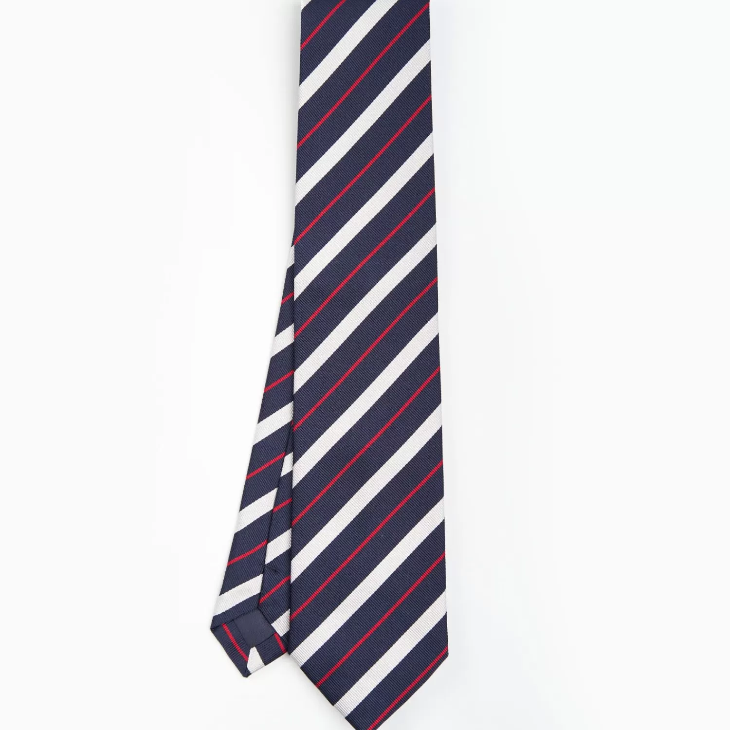 Dark Blue Sartorial Striped Silk Tie>E.Marinella Flash Sale