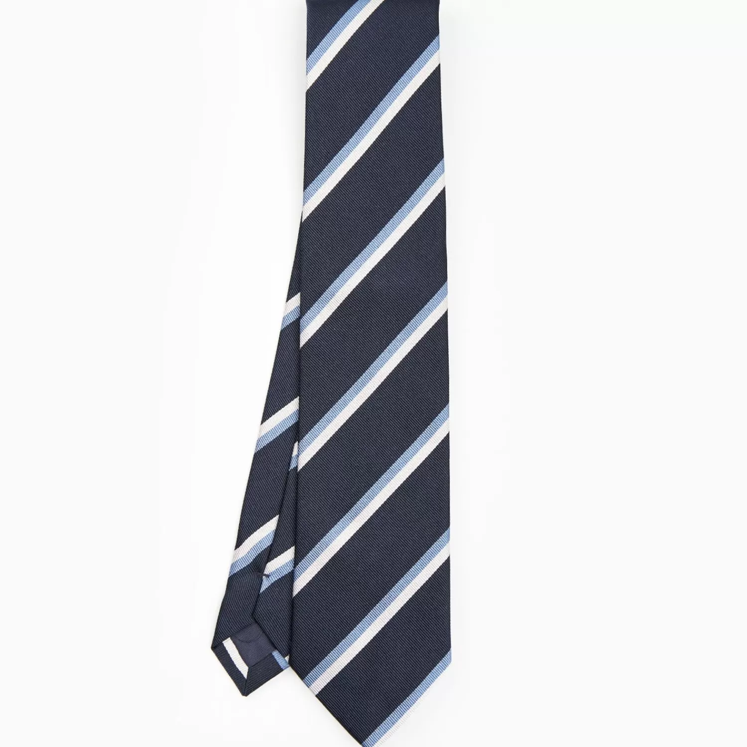 Dark Blue Sartorial Striped Silk Tie>E.Marinella Hot