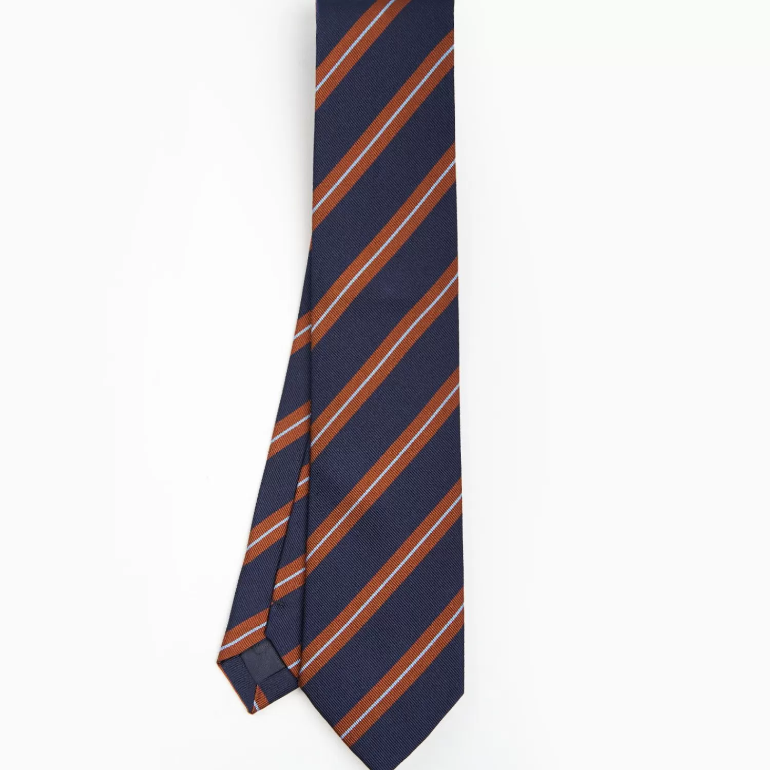 Dark Blue Sartorial Striped Silk Tie>E.Marinella Outlet