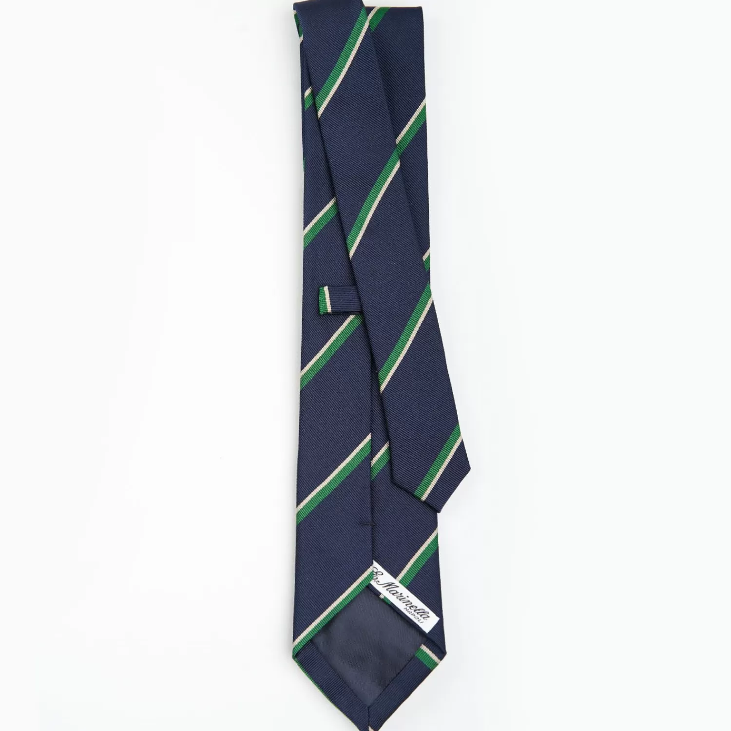 Dark Blue Sartorial Striped Silk Tie>E.Marinella Shop