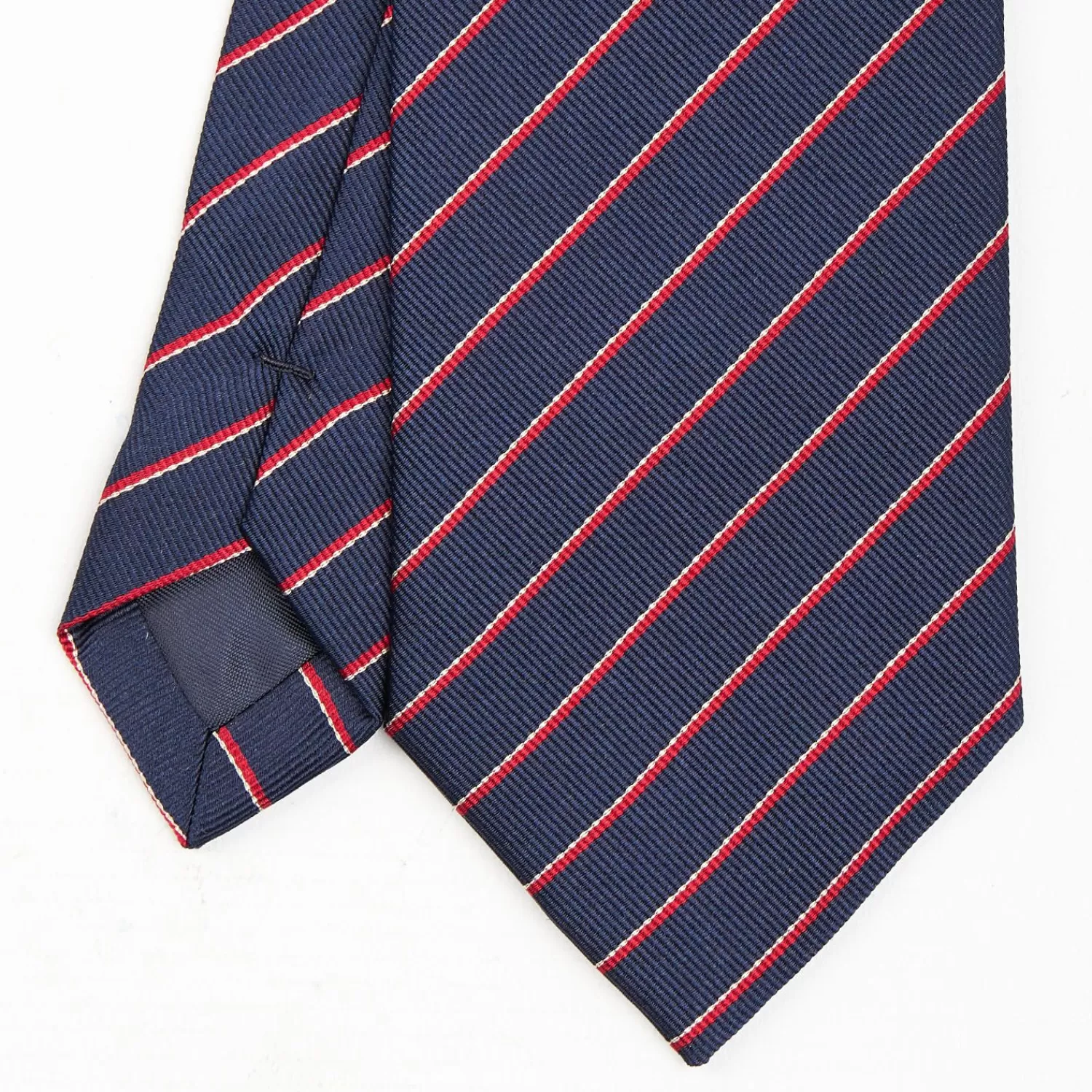 Dark Blue Sartorial Striped Tie>E.Marinella Cheap