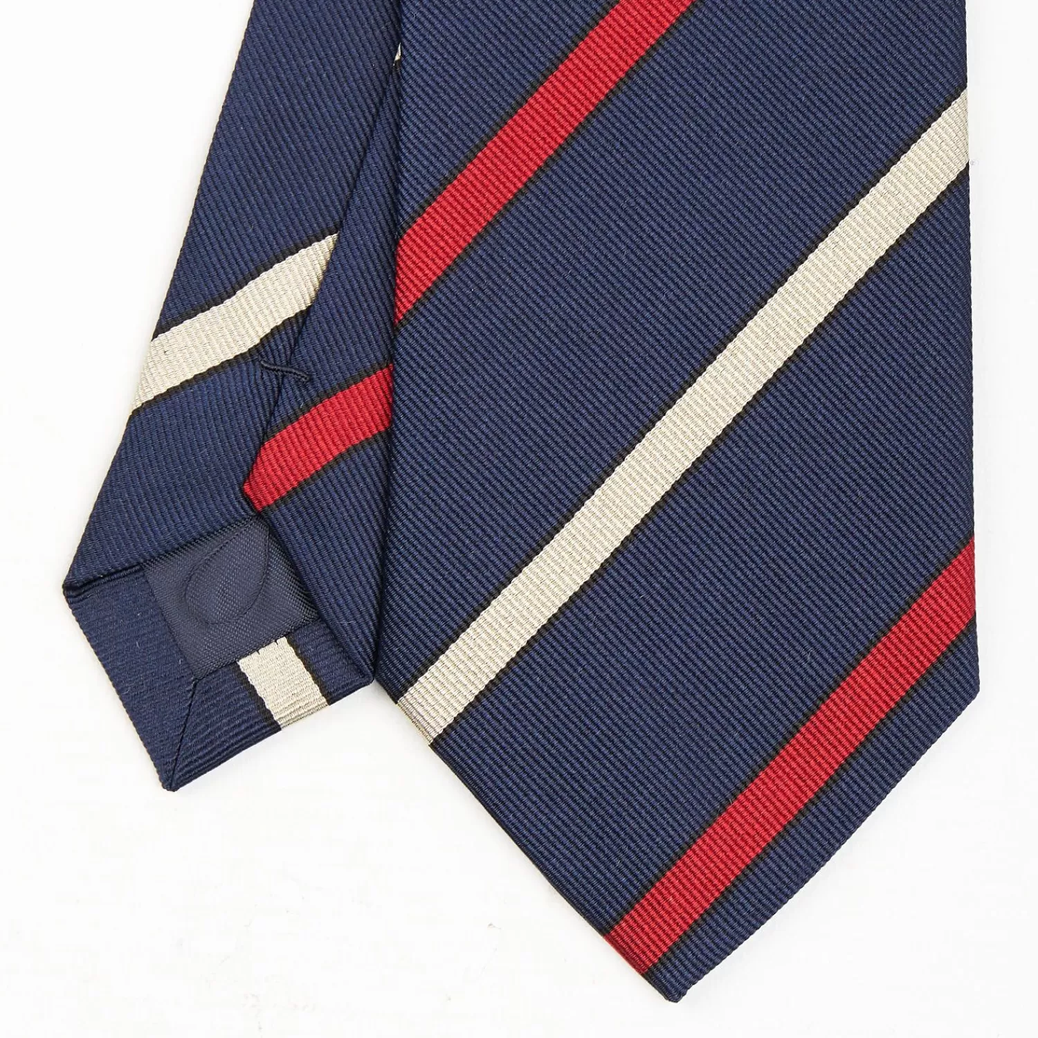 Dark Blue Sartorial Striped Tie>E.Marinella Flash Sale