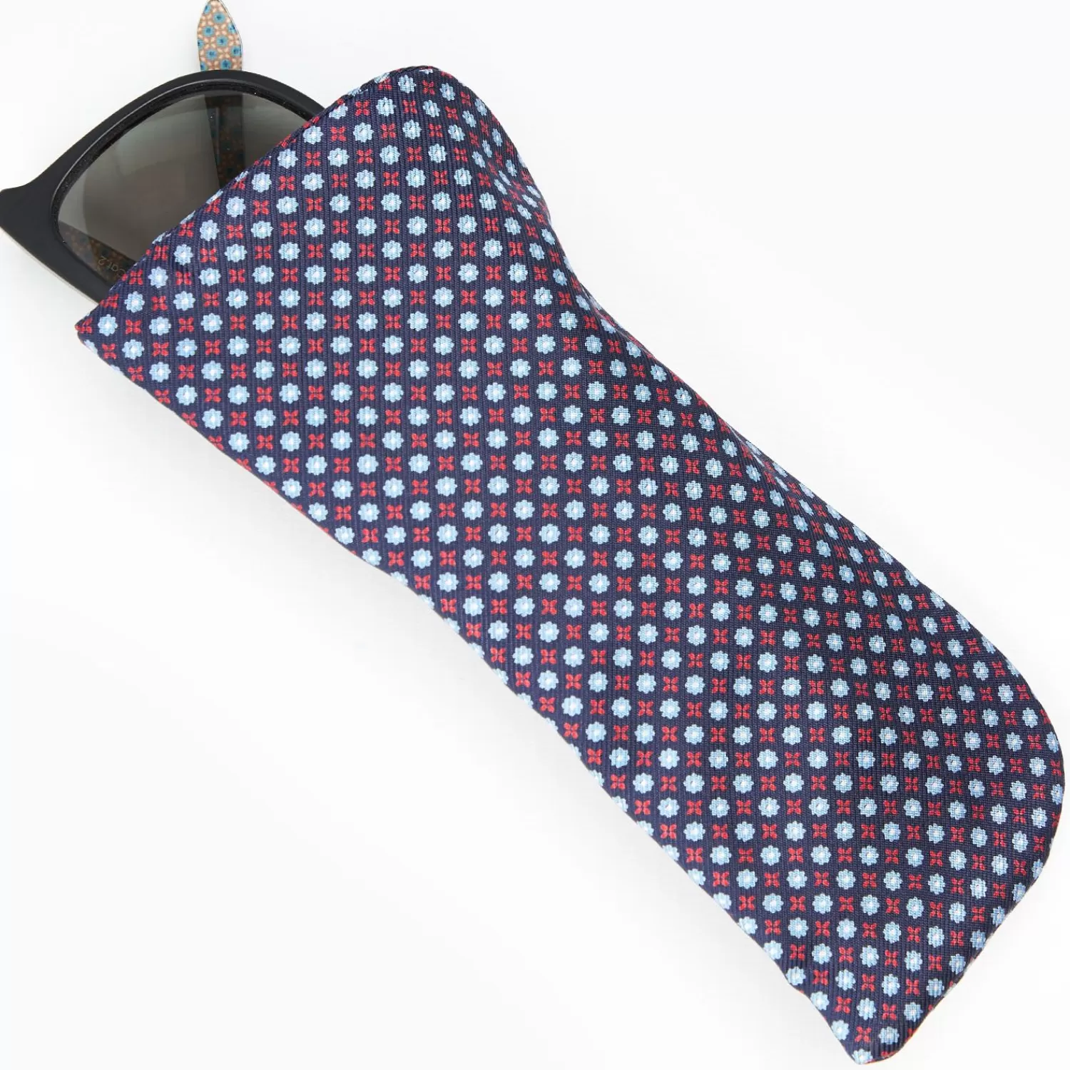 Dark Blue Silk Glasses Case>E.Marinella Flash Sale