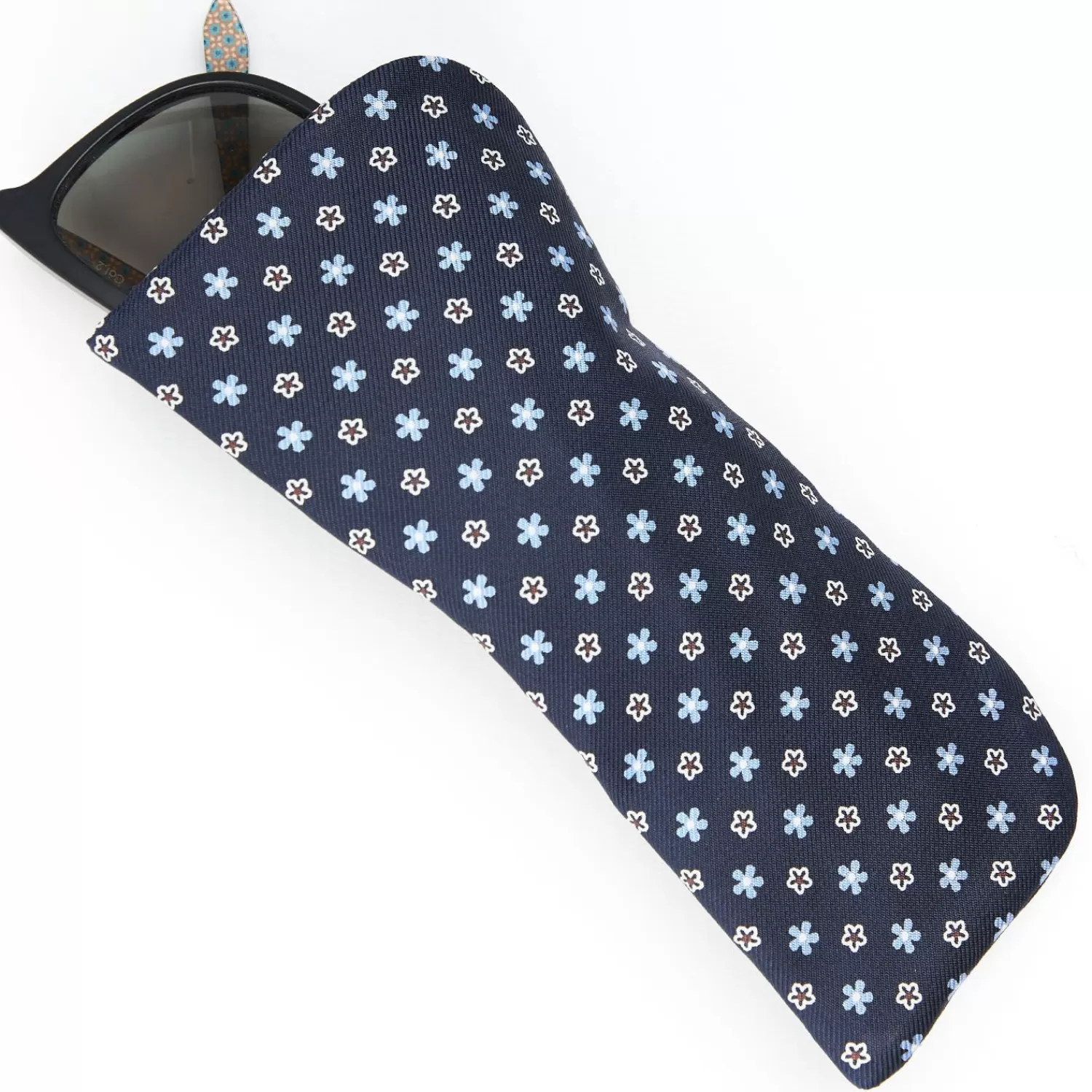 Dark Blue Silk Glasses Case>E.Marinella Online