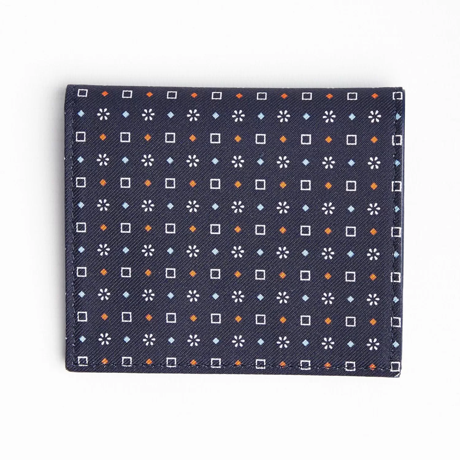 Dark Blue Small Wallet In Silk And Leather>E.Marinella Shop