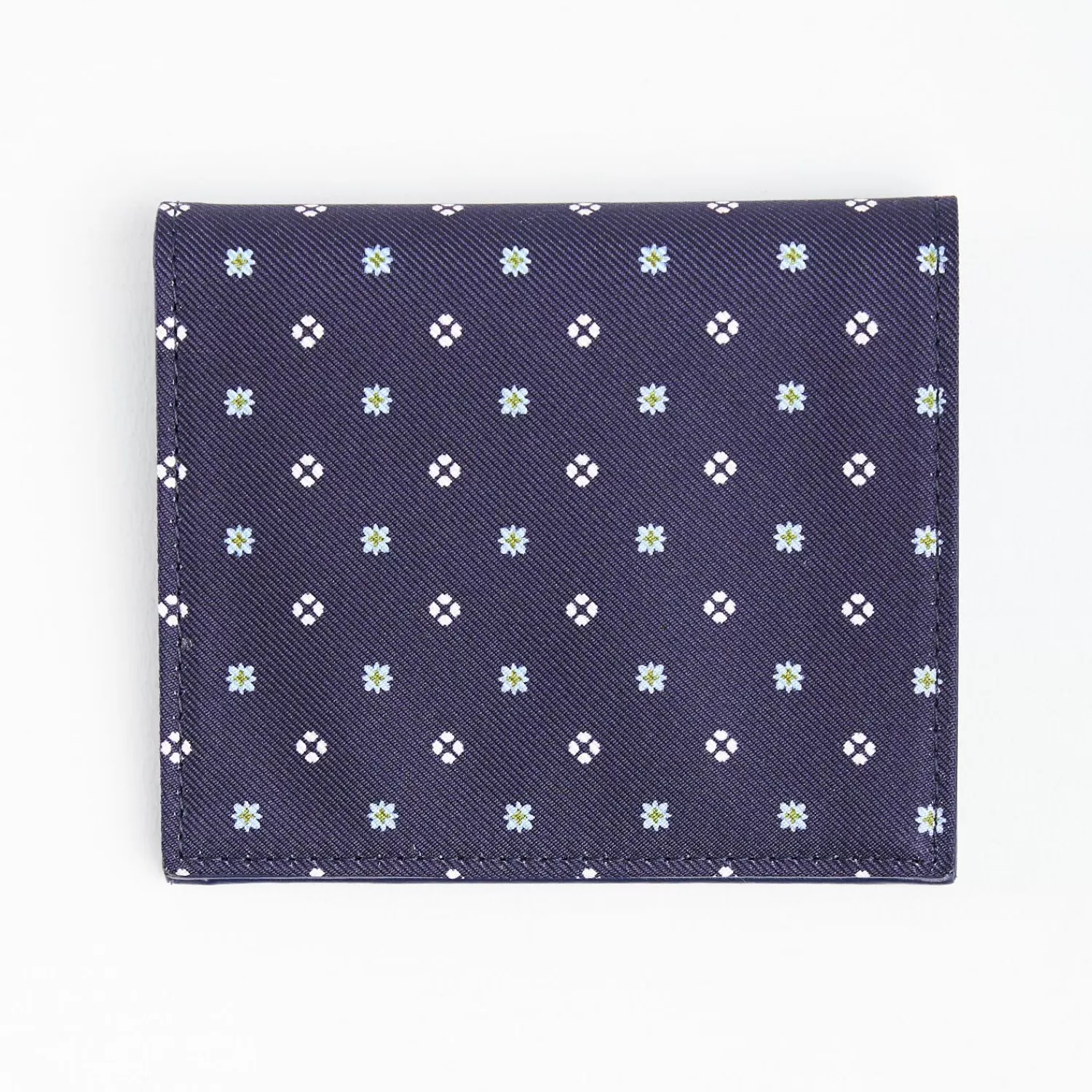 Dark Blue Small Wallet In Silk And Leather>E.Marinella Cheap