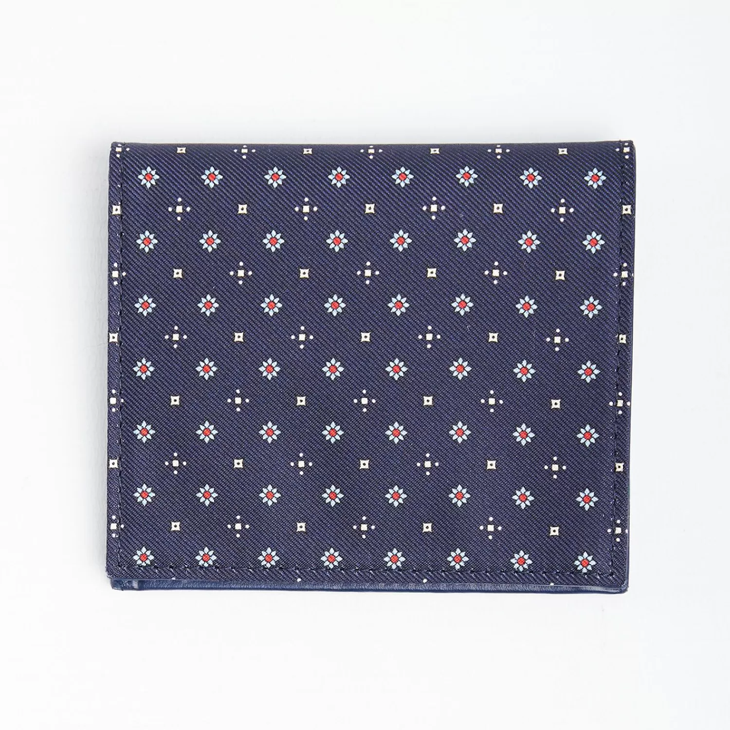 Dark Blue Small Wallet In Silk And Leather>E.Marinella Best Sale