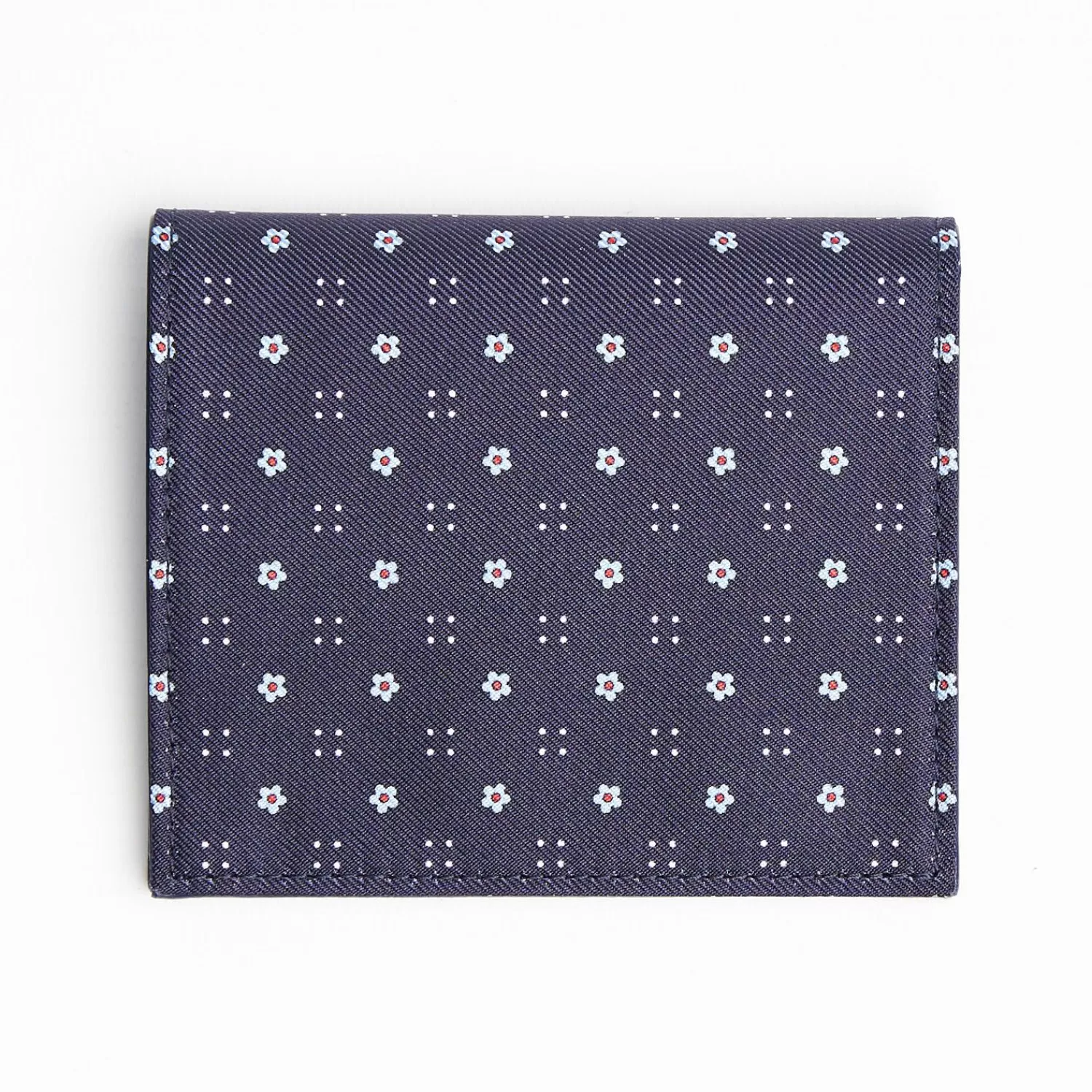 Dark Blue Small Wallet In Silk And Leather>E.Marinella Hot