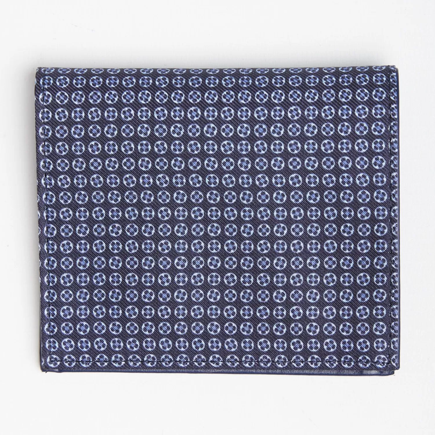 Dark Blue Small Wallet In Silk And Leather>E.Marinella Shop