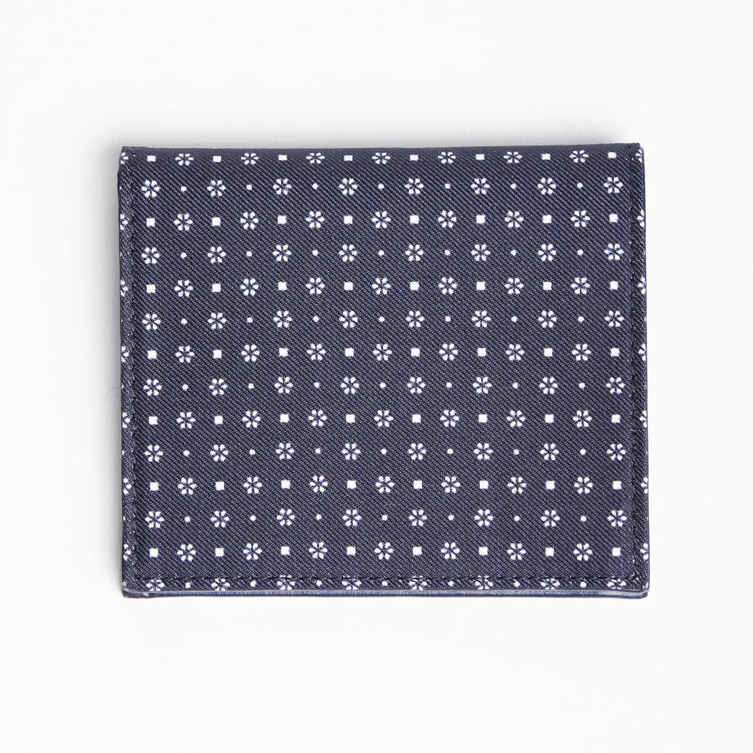 Dark Blue Small Wallet In Silk And Leather>E.Marinella Clearance