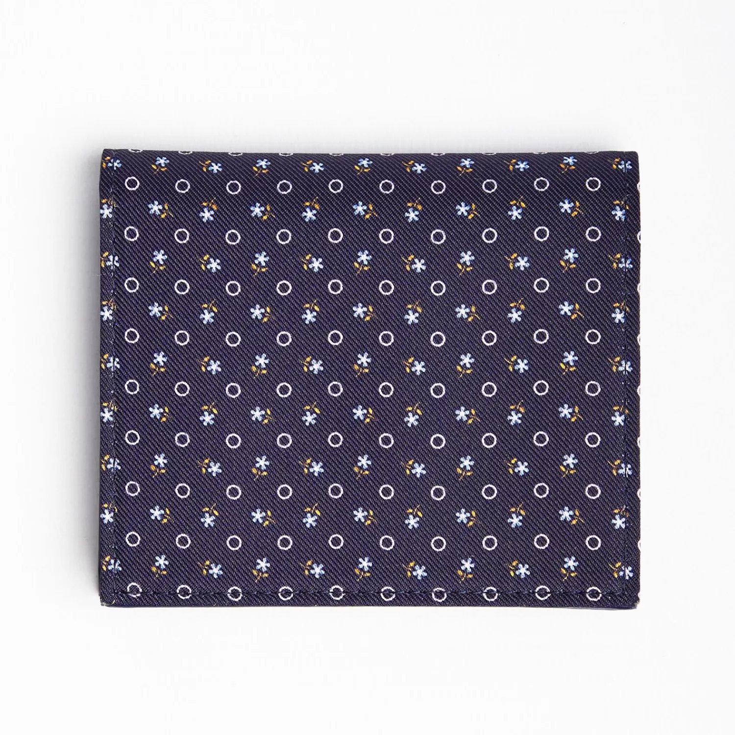Dark Blue Small Wallet In Silk And Leather>E.Marinella Best Sale