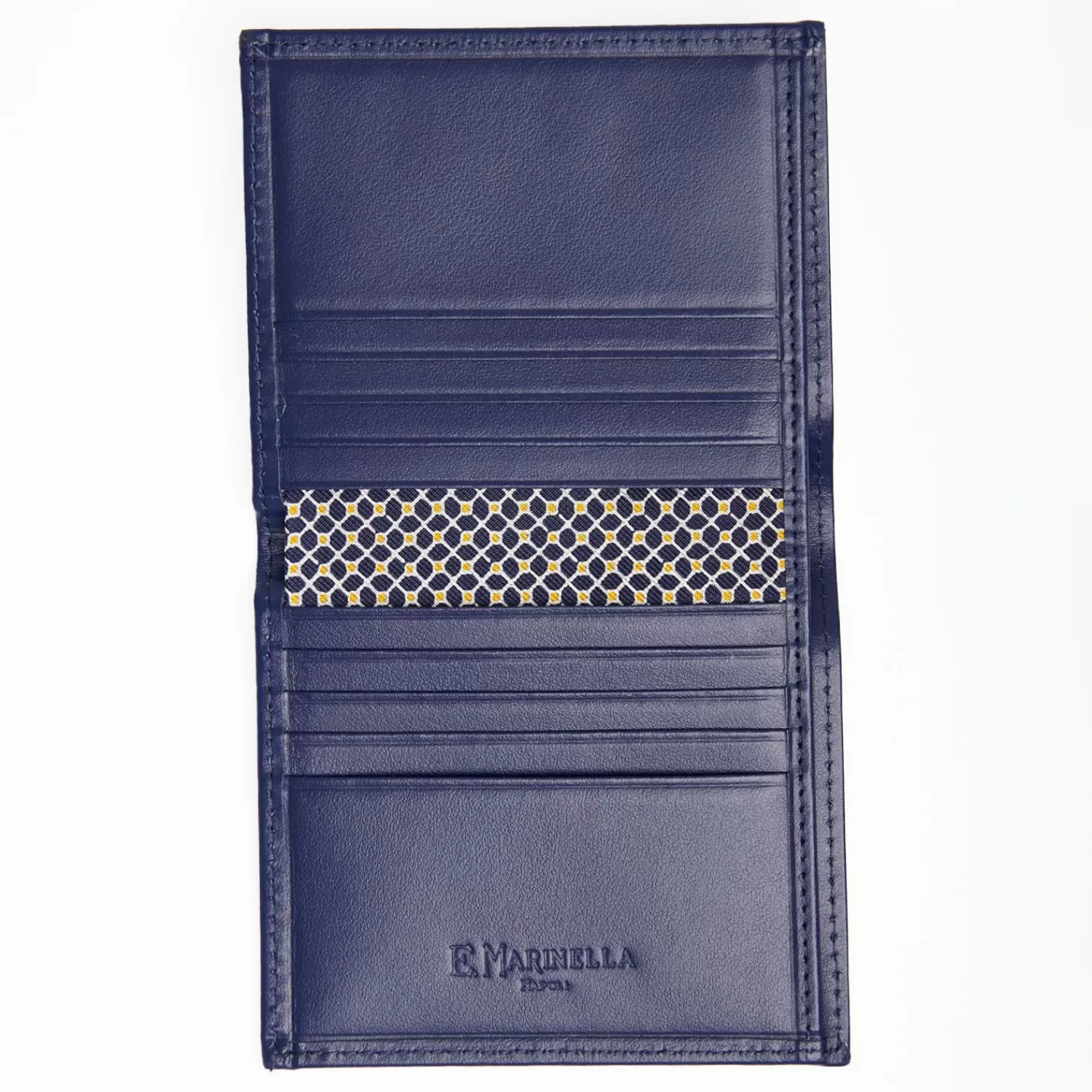 Dark Blue Small Wallet In Silk And Leather>E.Marinella Cheap