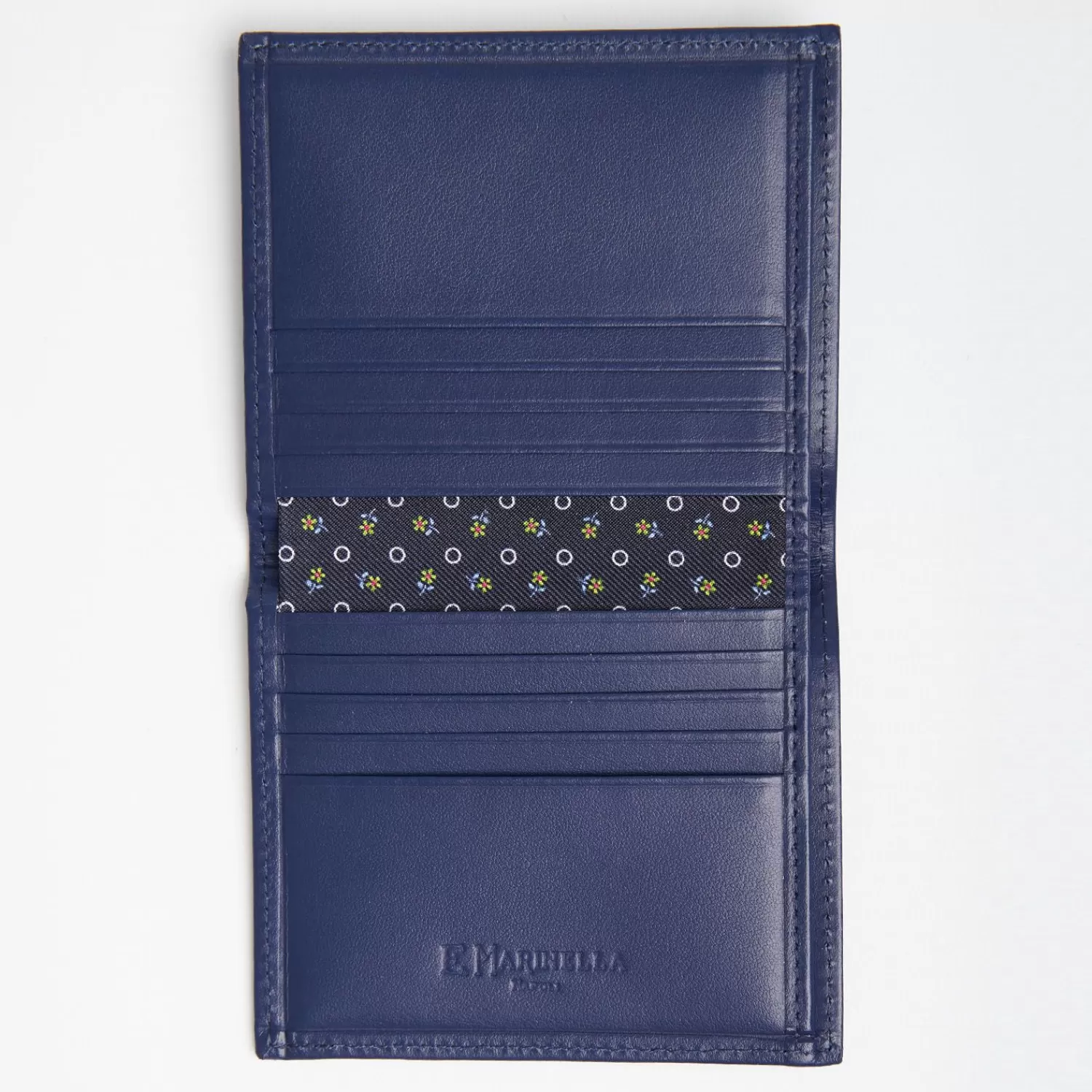 Dark Blue Small Wallet In Silk And Leather>E.Marinella Best