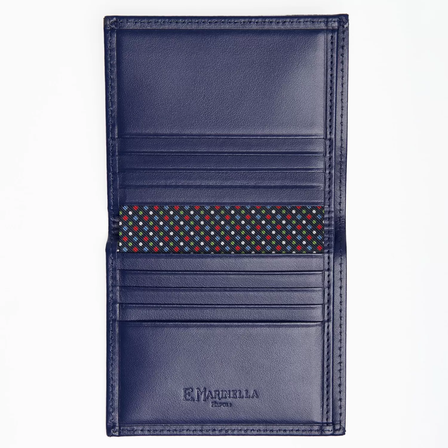 Dark Blue Small Wallet In Silk And Leather>E.Marinella Best
