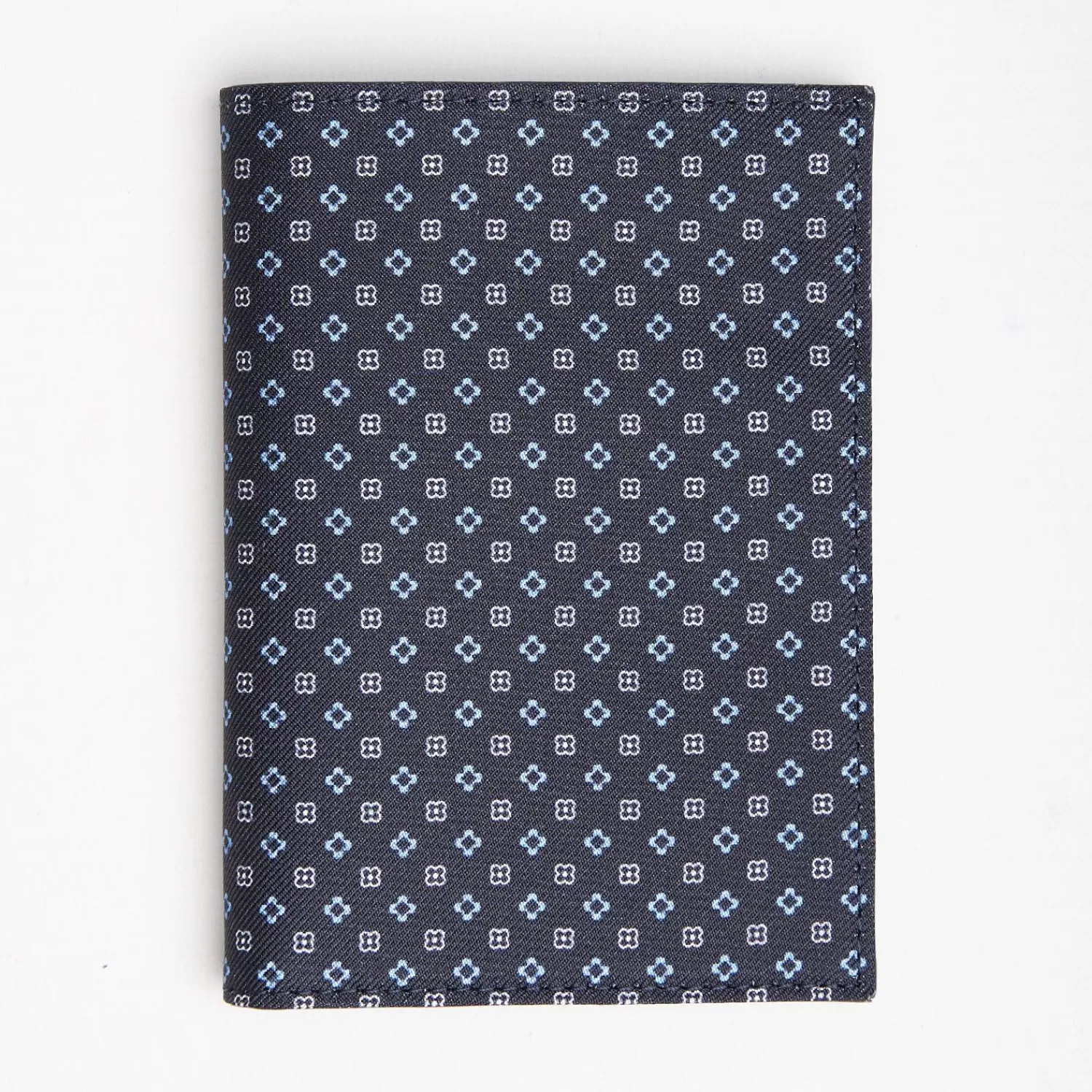Dark Blue Vertical Wallet In Silk And Leather>E.Marinella Best