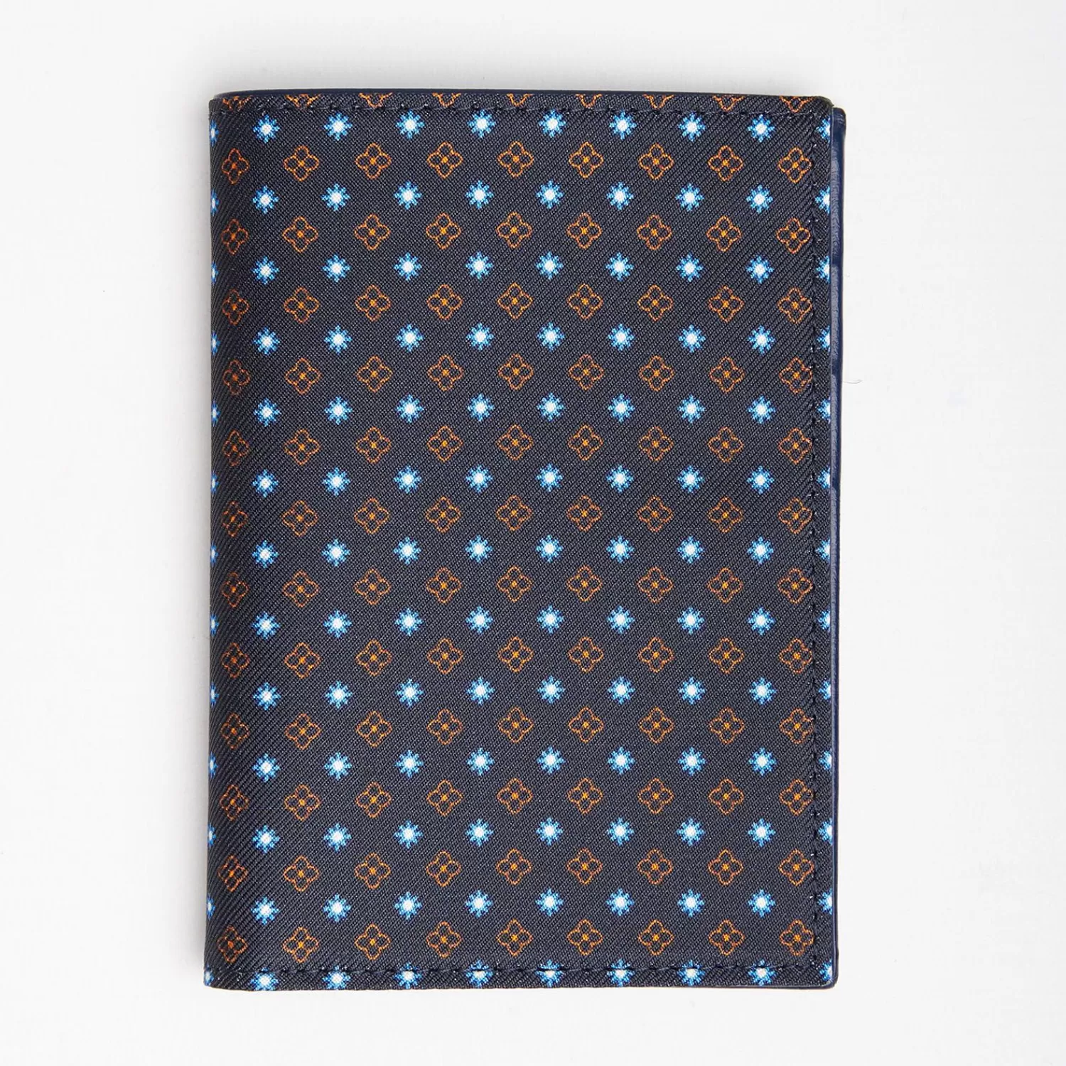 Dark Blue Vertical Wallet In Silk And Leather>E.Marinella Hot