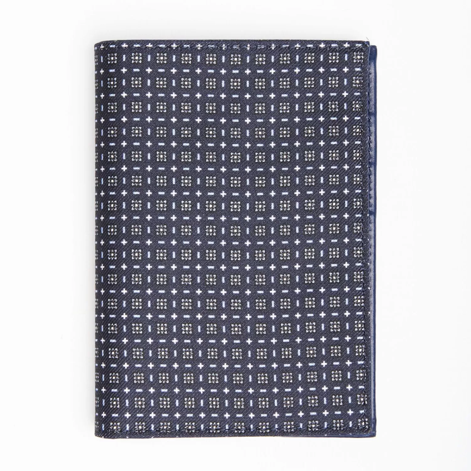 Dark Blue Vertical Wallet In Silk And Leather>E.Marinella Outlet