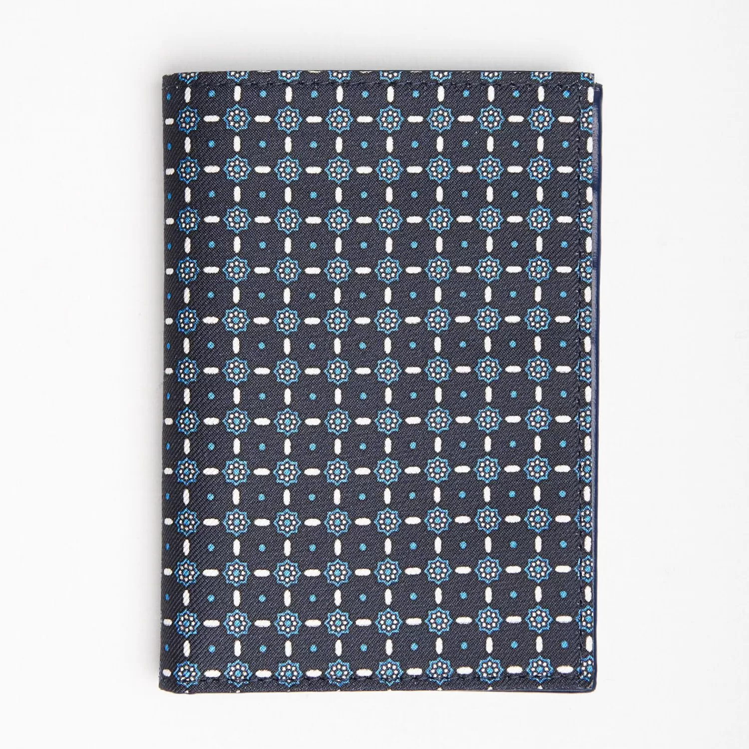 Dark Blue Vertical Wallet In Silk And Leather>E.Marinella Flash Sale
