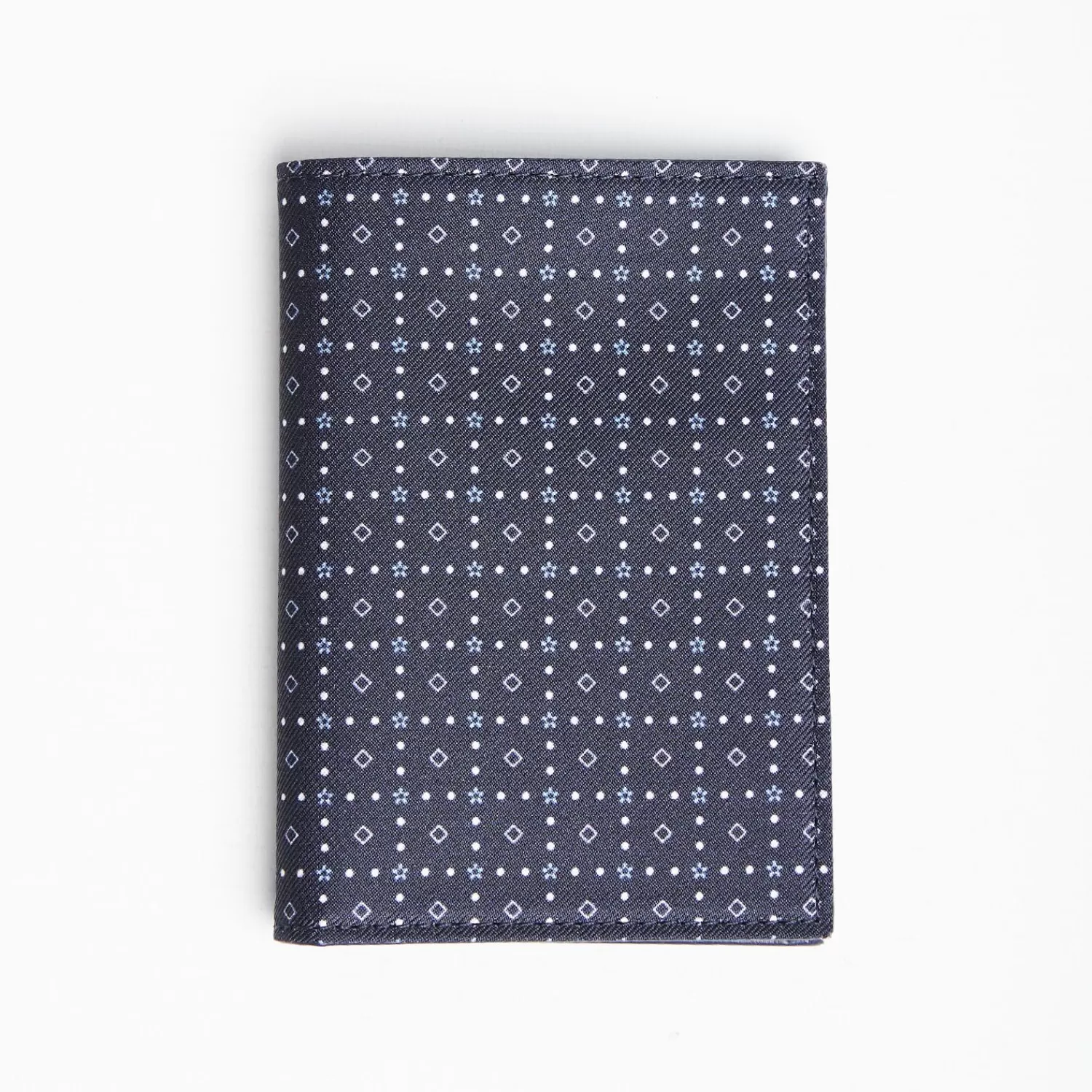 Dark Blue Vertical Wallet In Silk And Leather>E.Marinella Cheap