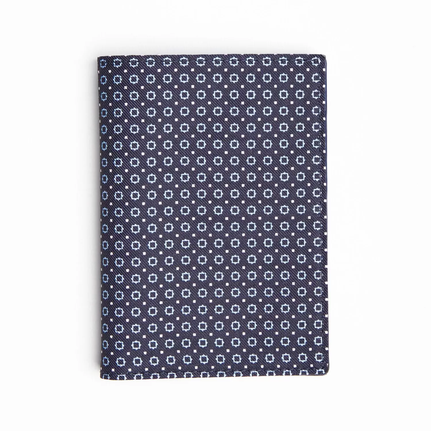 Dark Blue Vertical Wallet In Silk And Leather>E.Marinella Sale