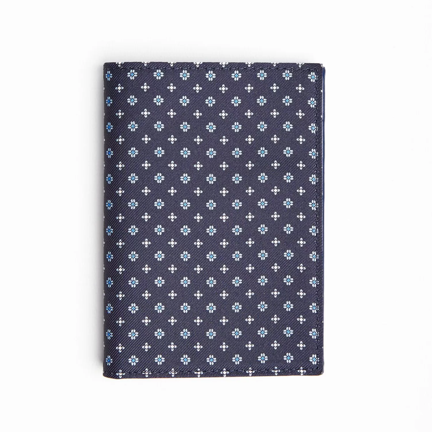 Dark Blue Vertical Wallet In Silk And Leather>E.Marinella Hot