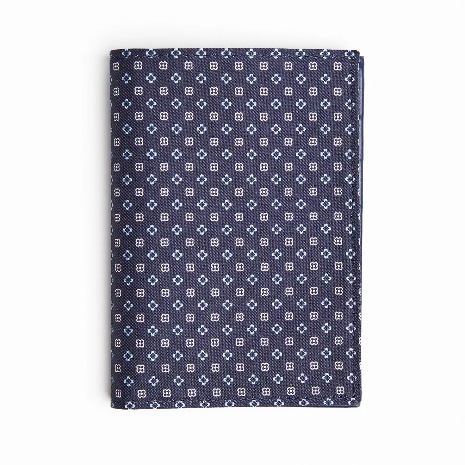 Dark Blue Vertical Wallet In Silk And Leather>E.Marinella Flash Sale