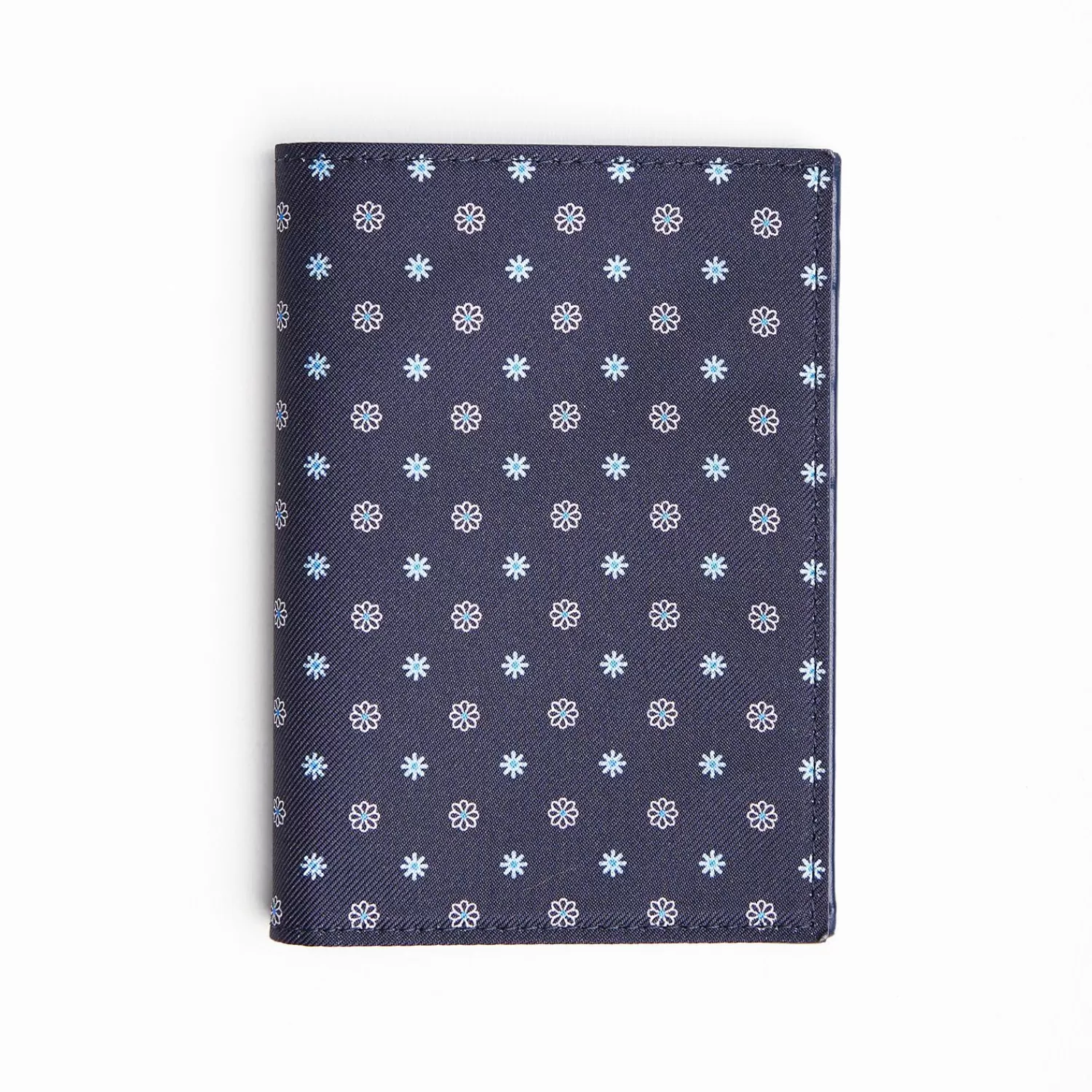 Dark Blue Vertical Wallet In Silk And Leather>E.Marinella Fashion