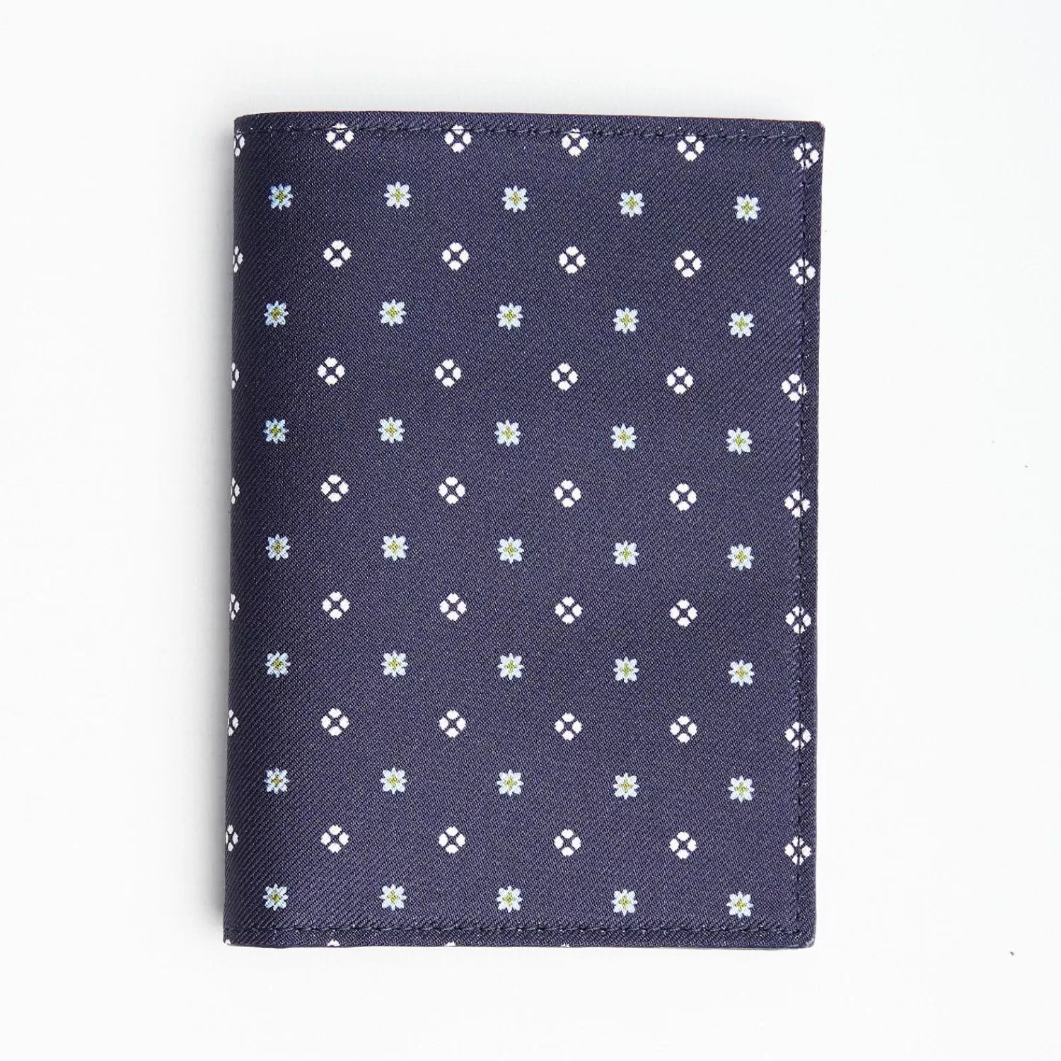 Dark Blue Vertical Wallet In Silk And Leather>E.Marinella Best Sale