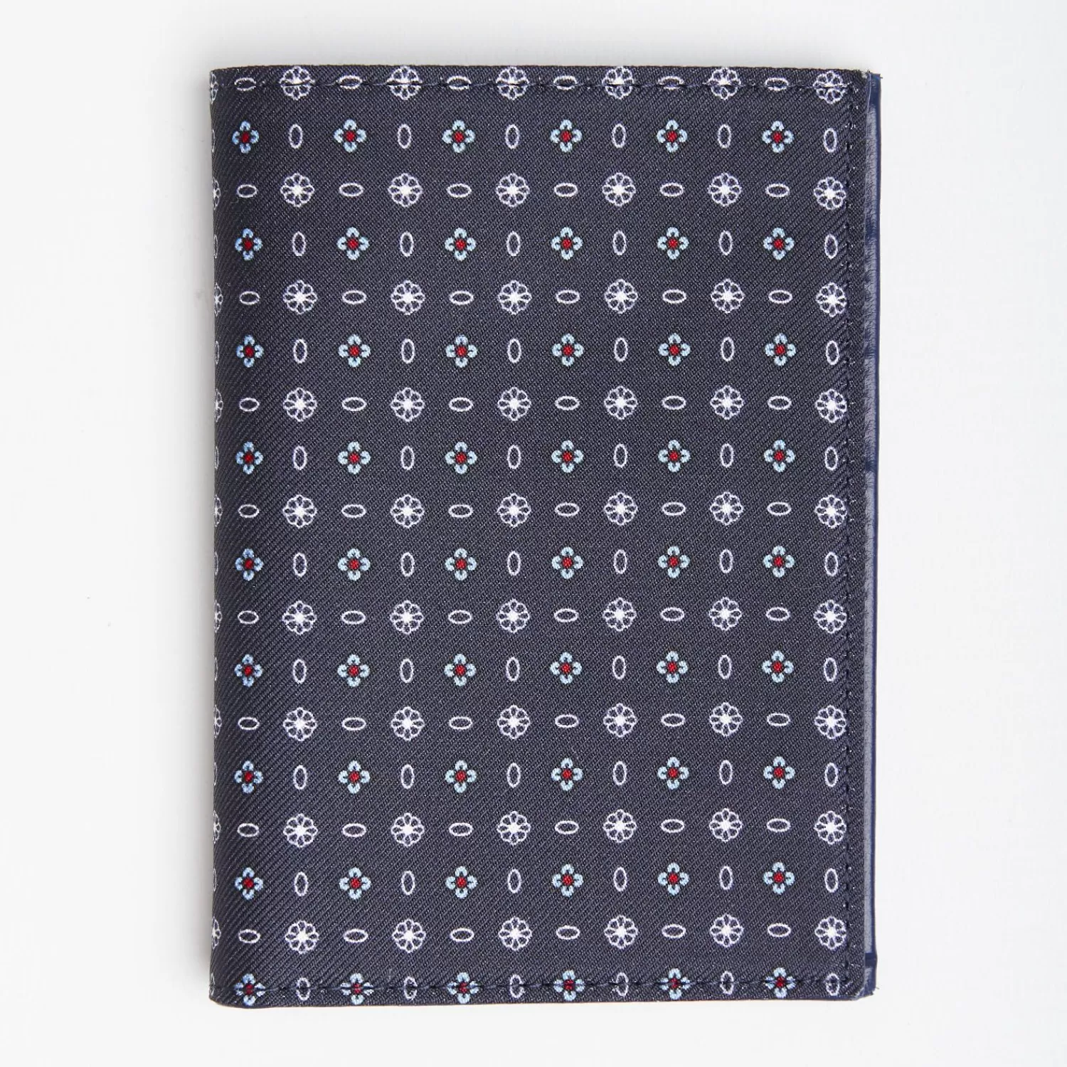 Dark Blue Vertical Wallet In Silk And Leather>E.Marinella Clearance