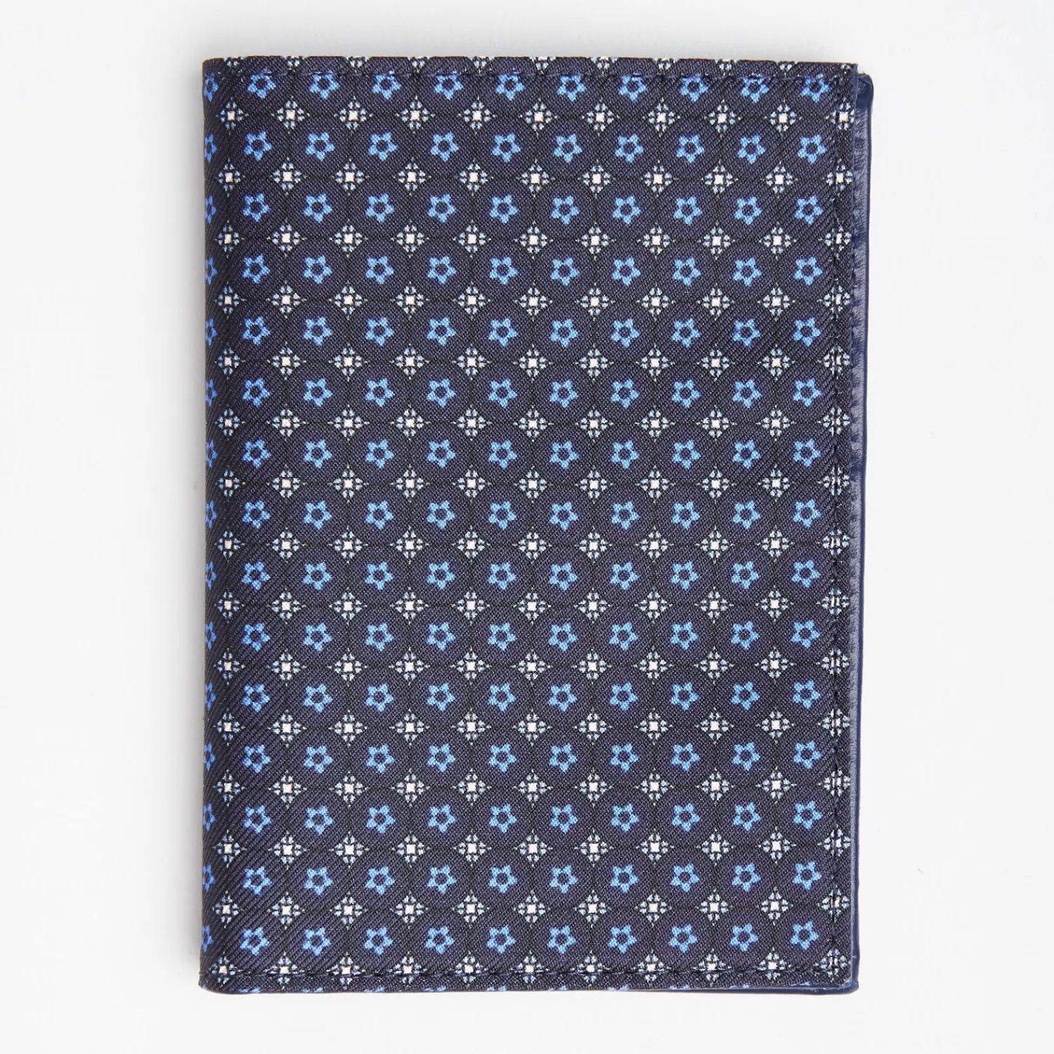 Dark Blue Vertical Wallet In Silk And Leather>E.Marinella Clearance