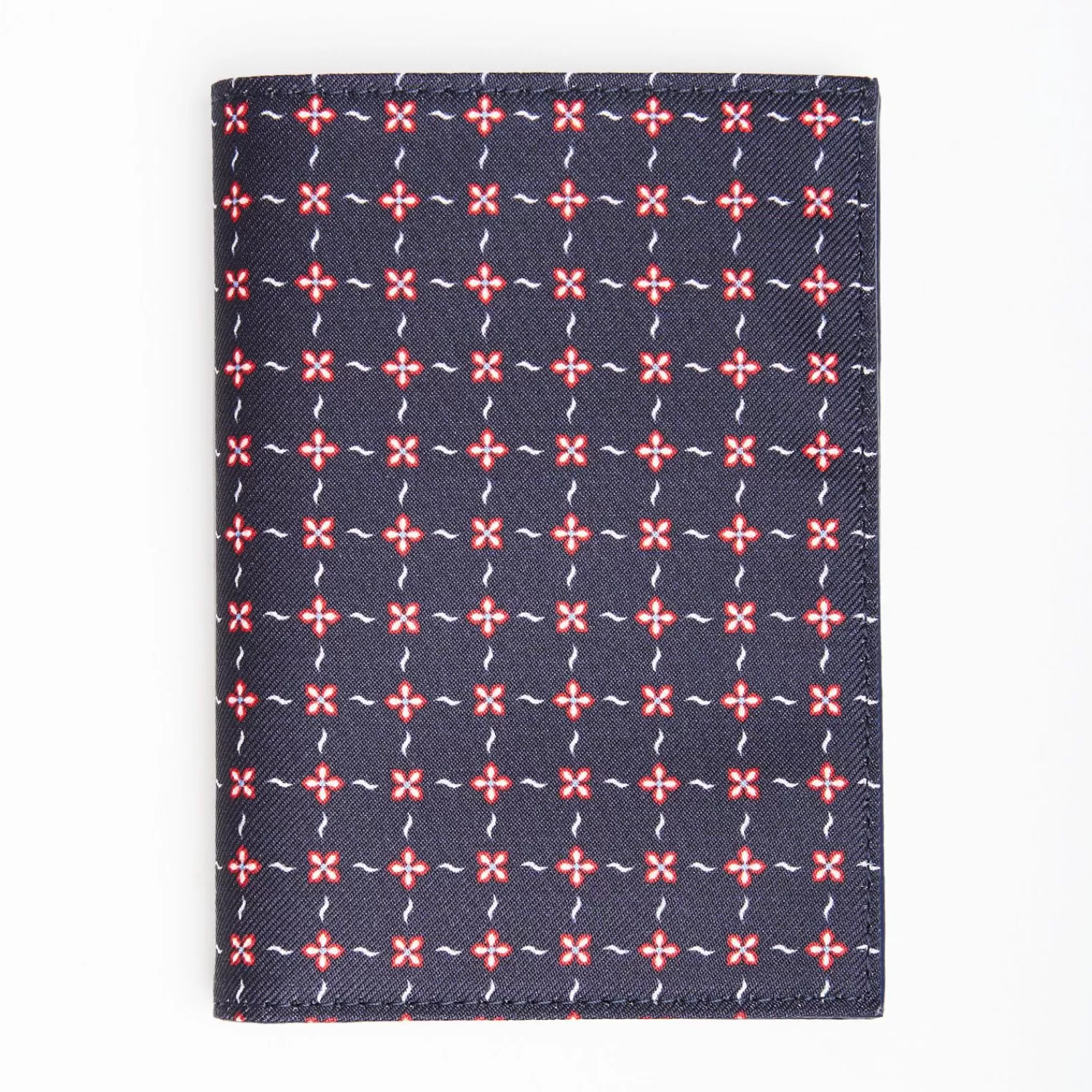 Dark Blue Vertical Wallet In Silk And Leather>E.Marinella Best