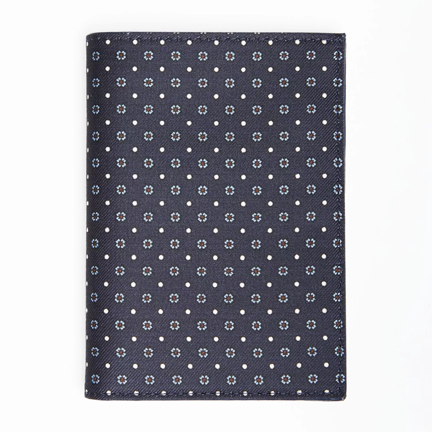 Dark Blue Vertical Wallet In Silk And Leather>E.Marinella Sale