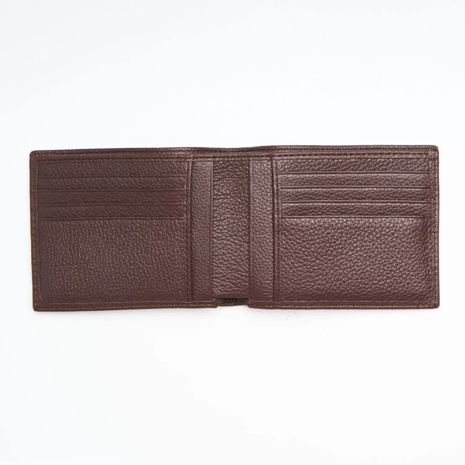 Dark Brown Hammered Leather Horizontal Wallet>E.Marinella Sale