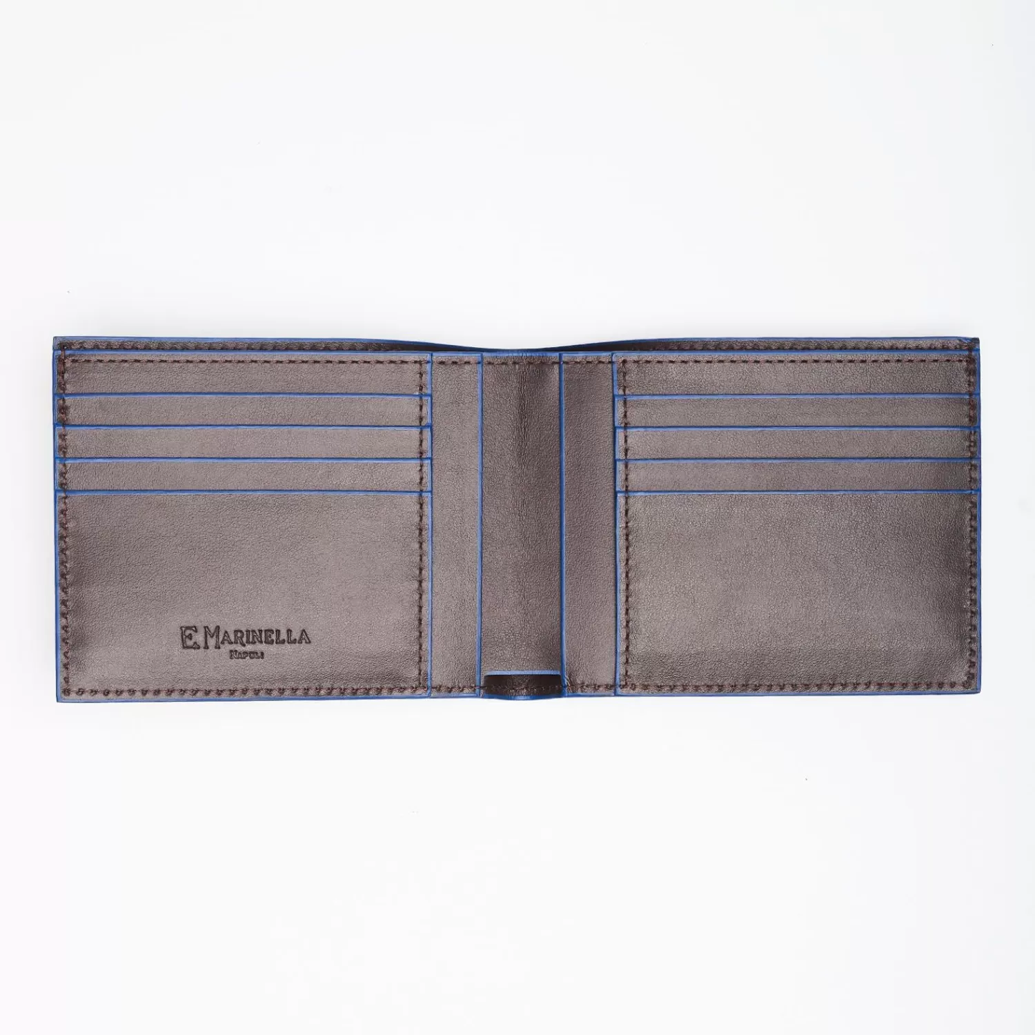 Dark Brown Leather Horizontal Wallet>E.Marinella Flash Sale