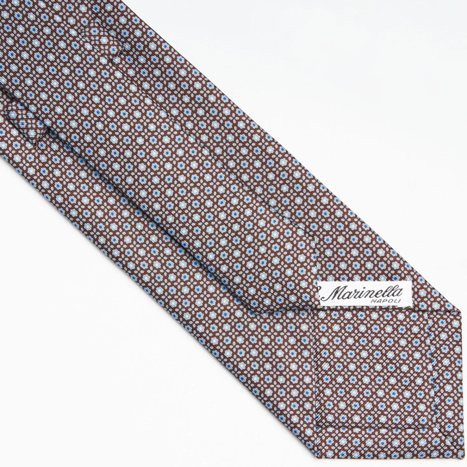 Dark Brown Sartorial Classic Silk Tie Small Flower Pattern>E.Marinella Cheap