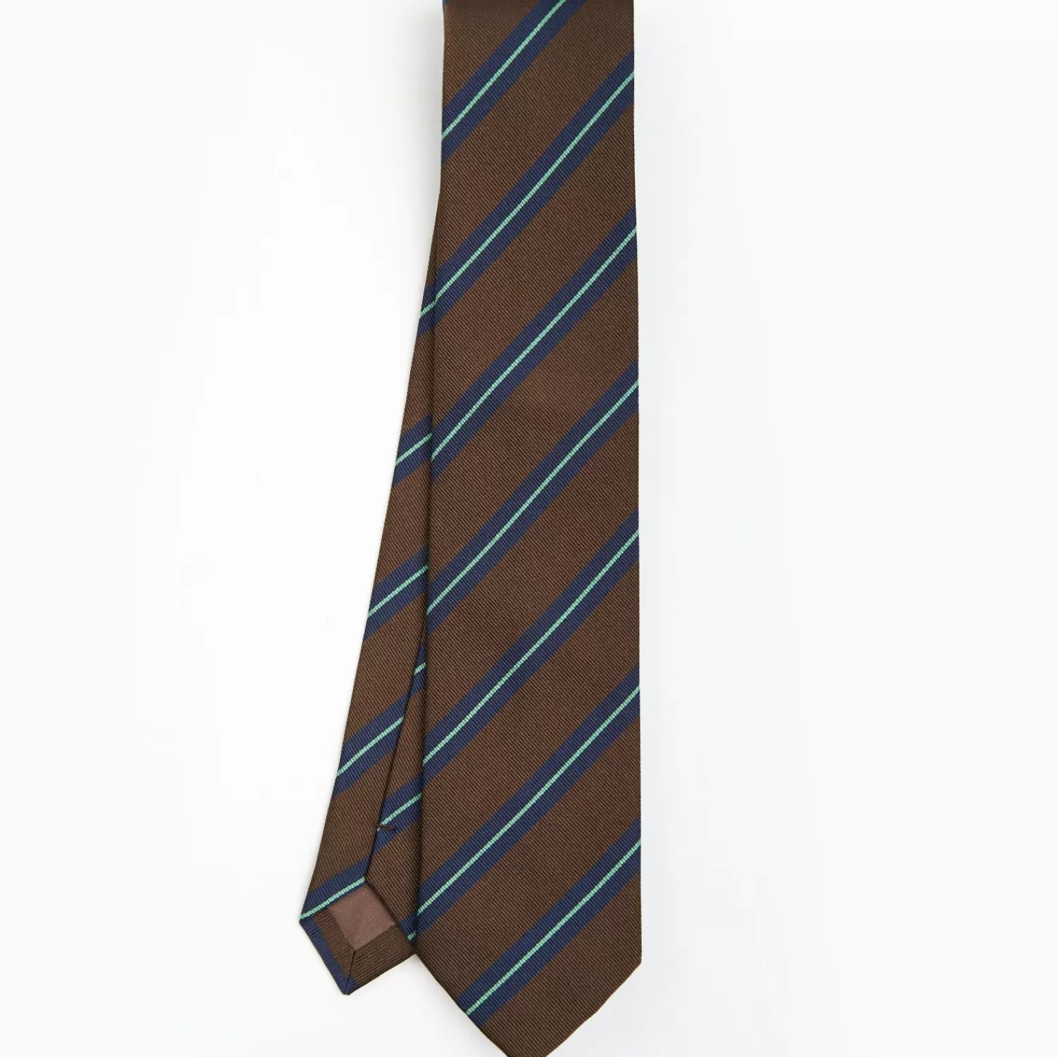 Dark Brown Sartorial Striped Silk Tie>E.Marinella Cheap