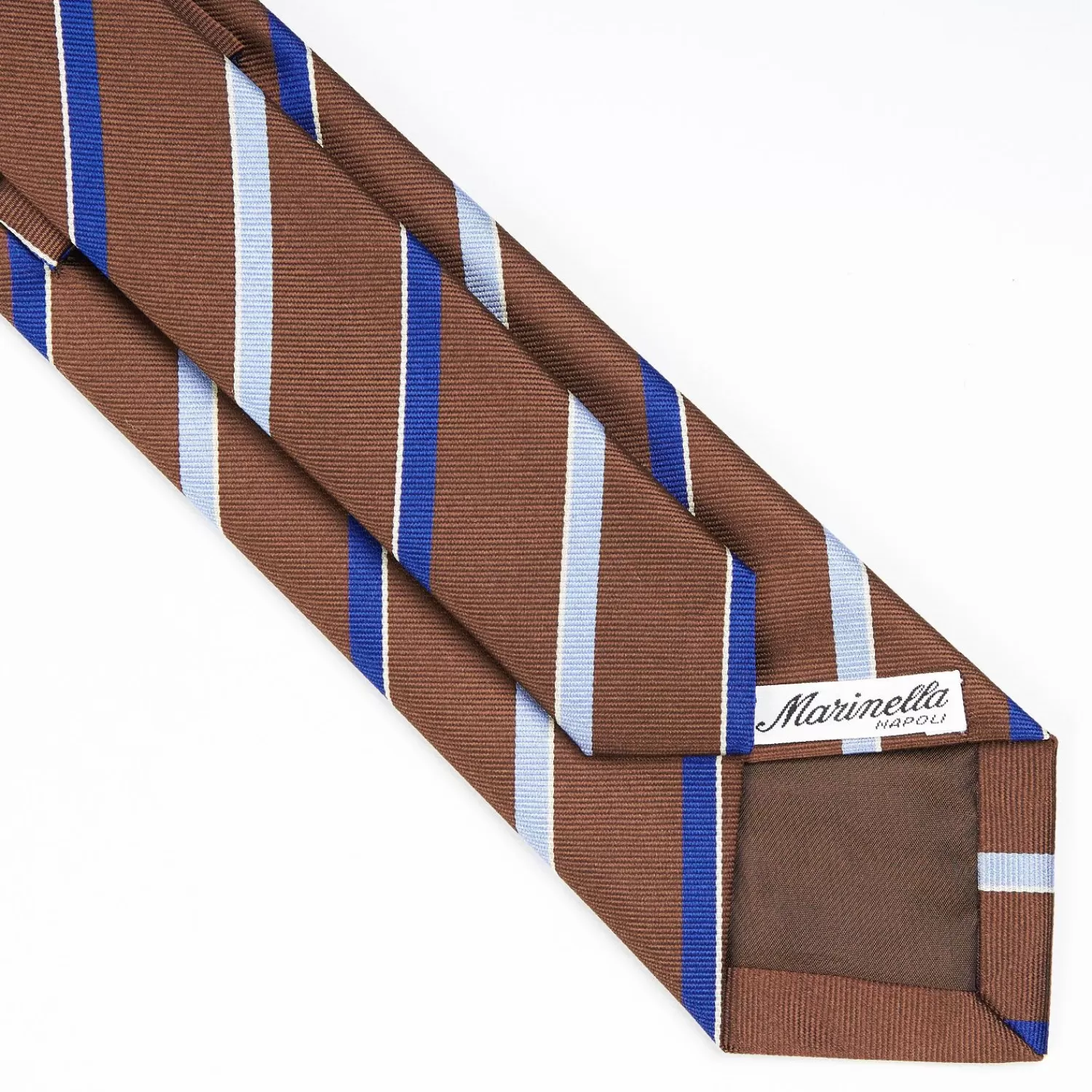 Dark Brown Sartorial Striped Silk Tie>E.Marinella Hot