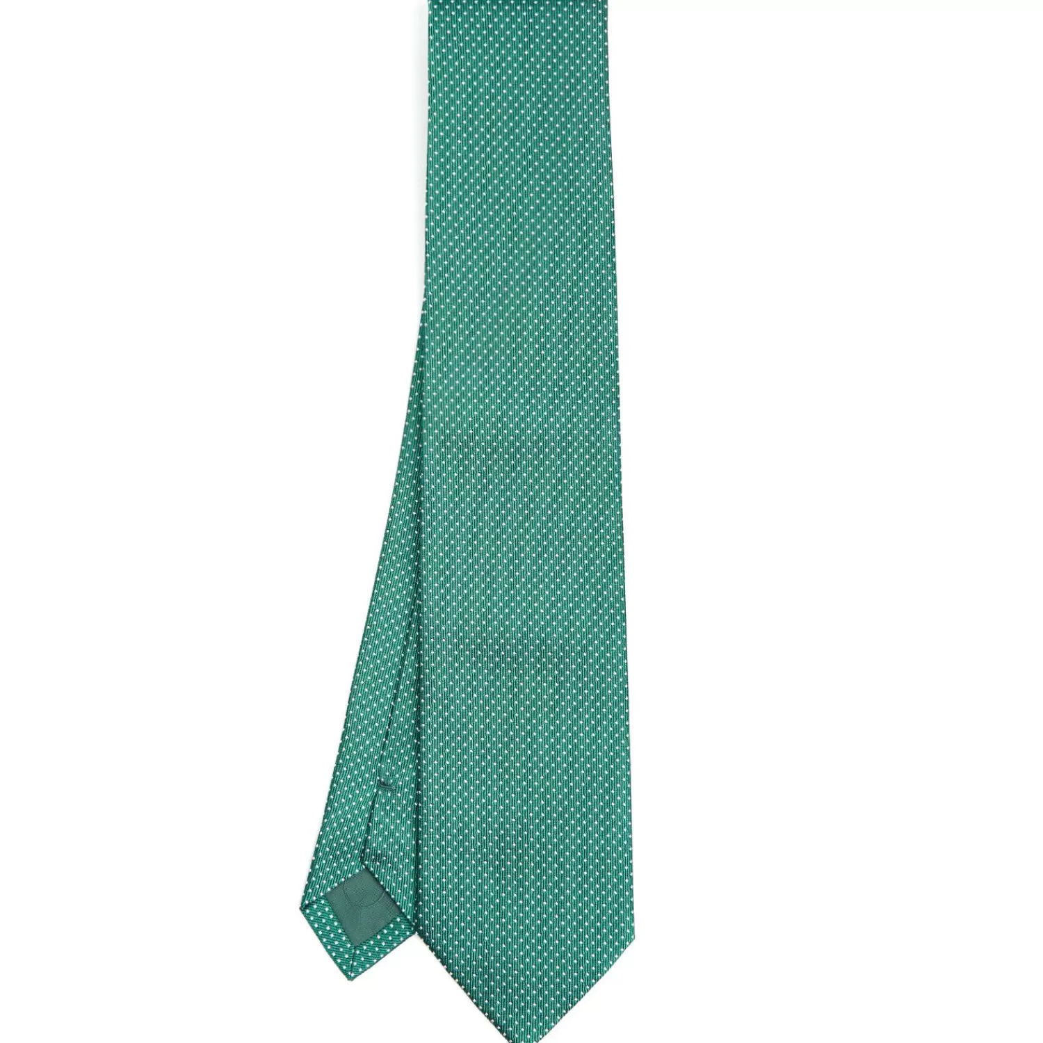 Dark Green Ceremonial Jacquard Silk Tie Small Geometric Pattern>E.Marinella New